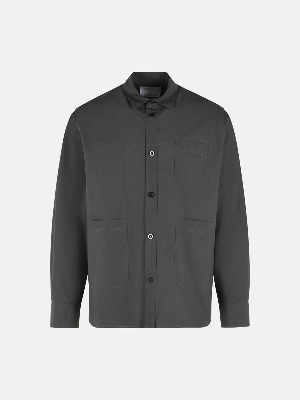 SACAI 'Typewriter' Green Cotton Shirt SACAI