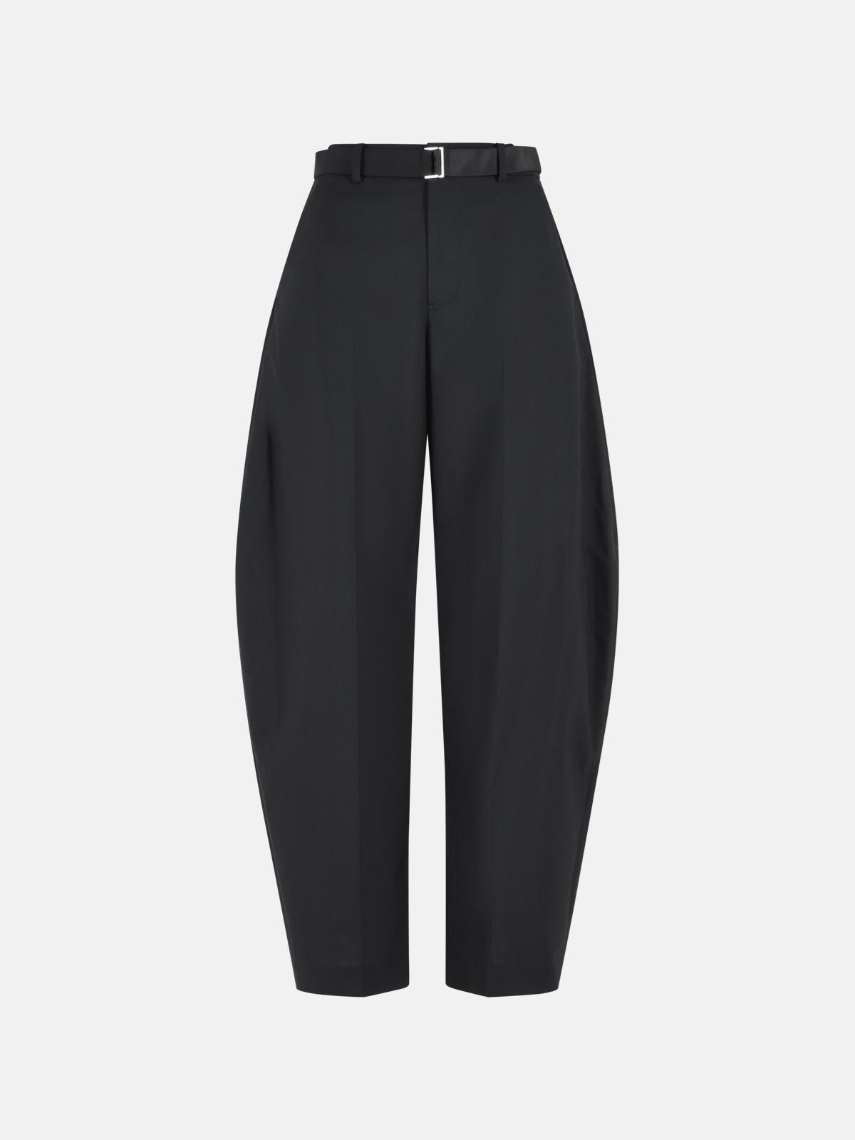 Sacai Black Wool Blend Pants