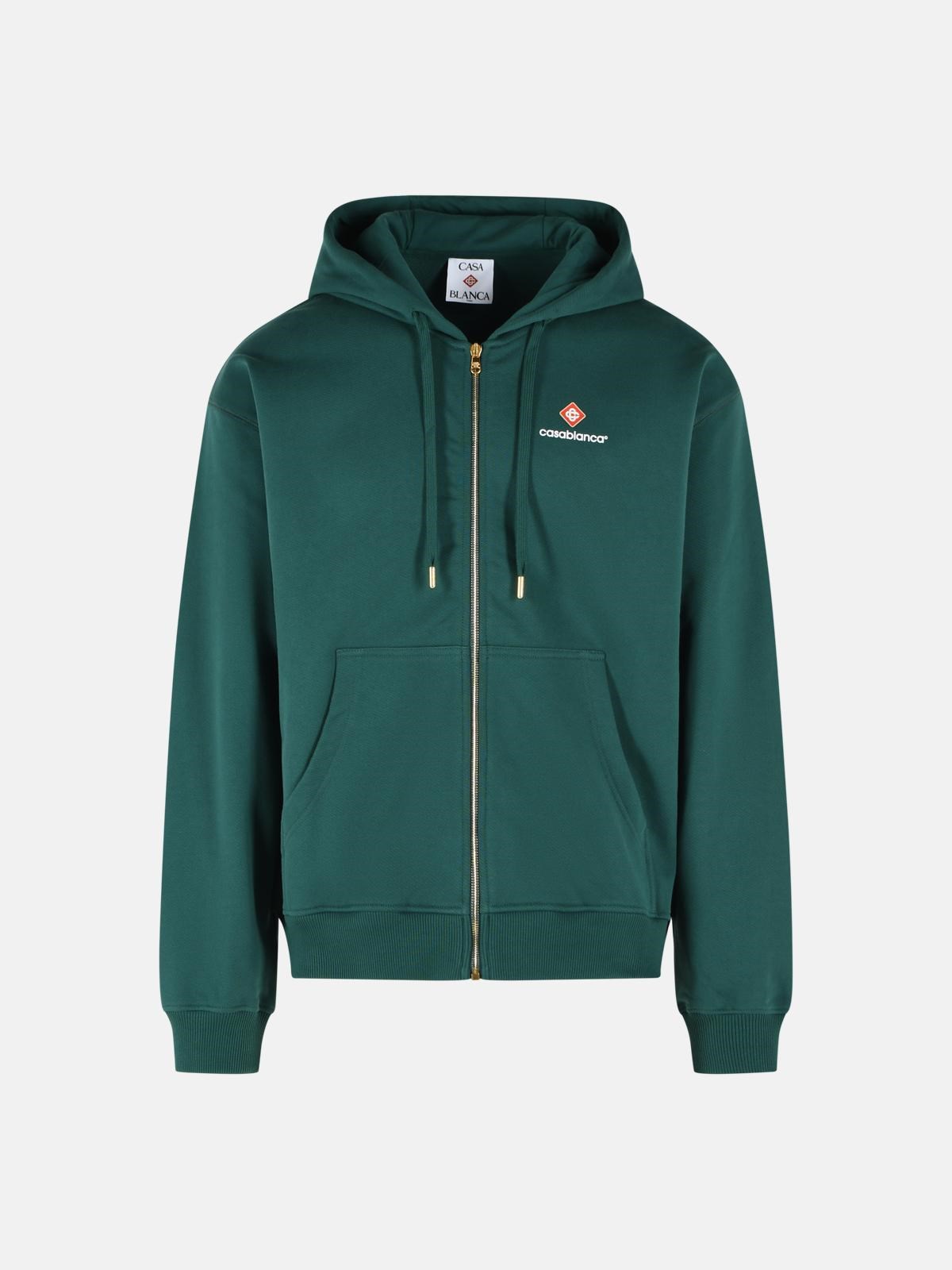 CASABLANCA Green Cotton Sweatshirt　カサブランカ グリーン コットン スウェットシャツ CASABLANCA