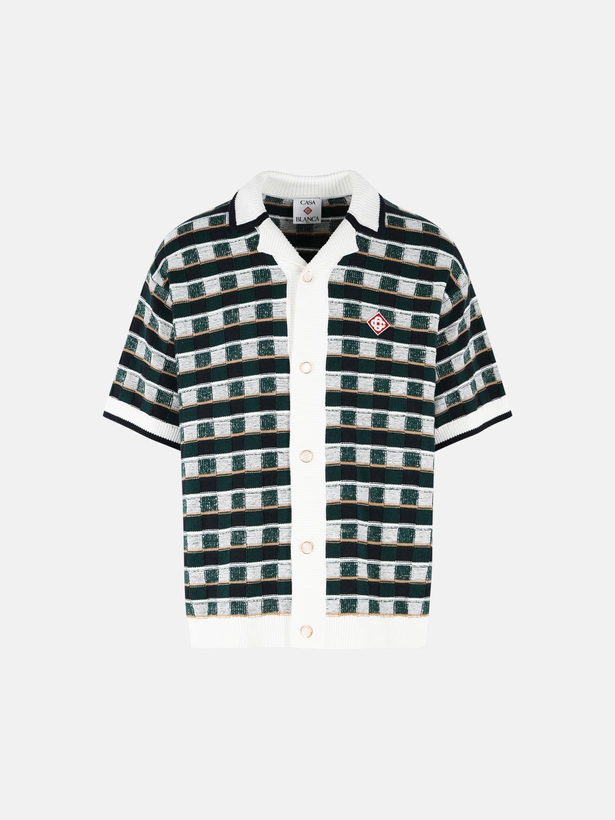 CASABLANCA 'Mosaic' Multicolor Cotton Shirt　カサブランカ モザイク マルチカラー コットン シャツ CASABLANCA