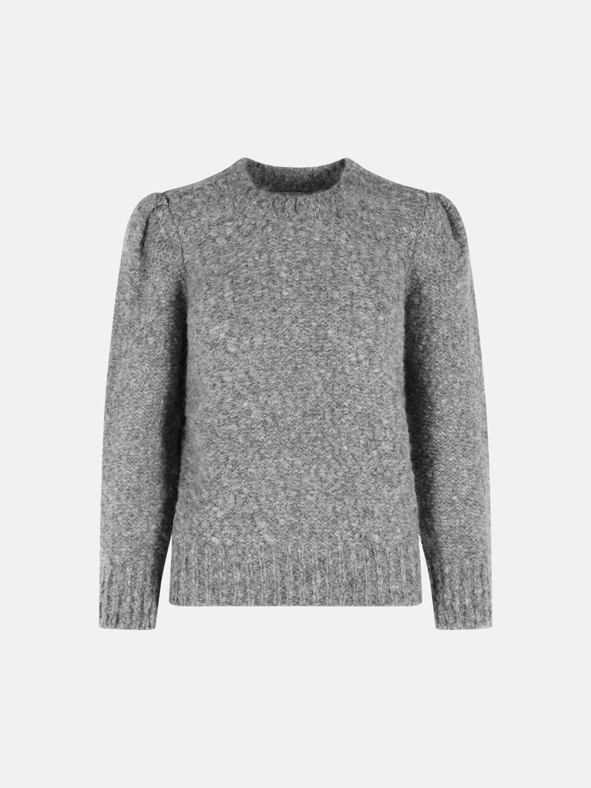 ISABEL MARANT 'Emma' Grey Virgin Wool Blend Sweater