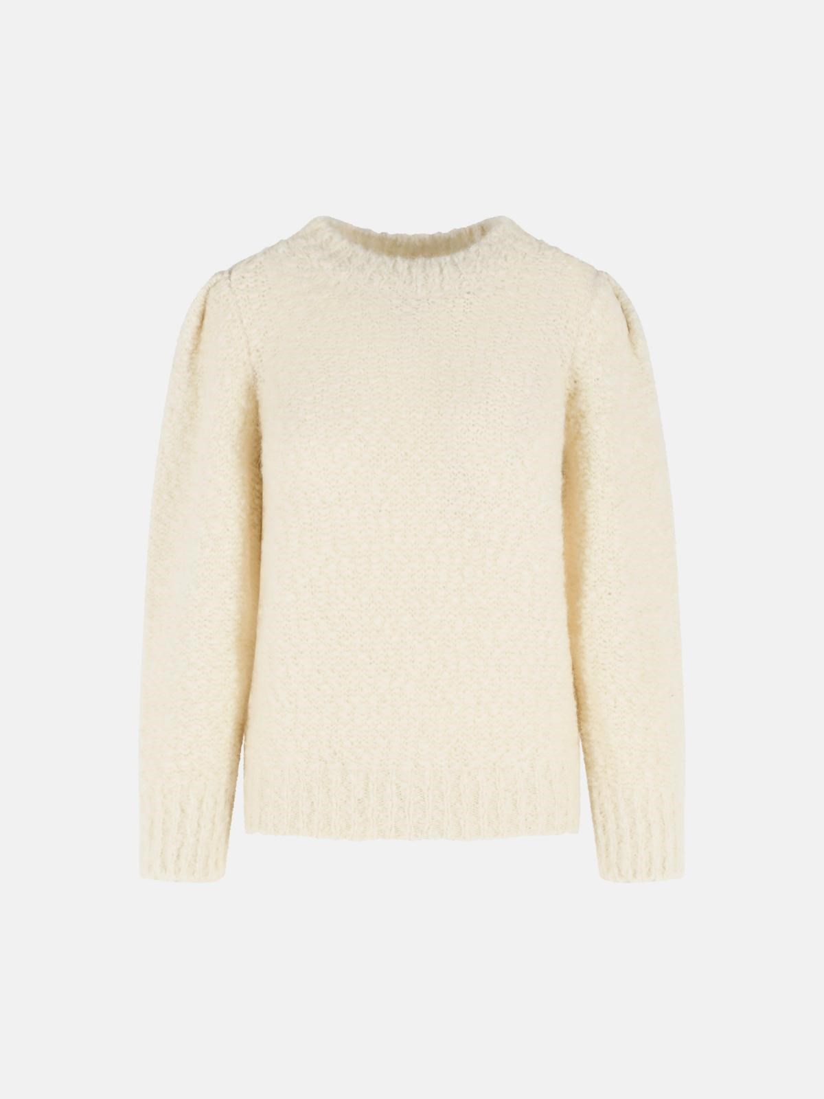 ISABEL MARANT 'Emma' Ivory Virgin Wool Blend Sweater