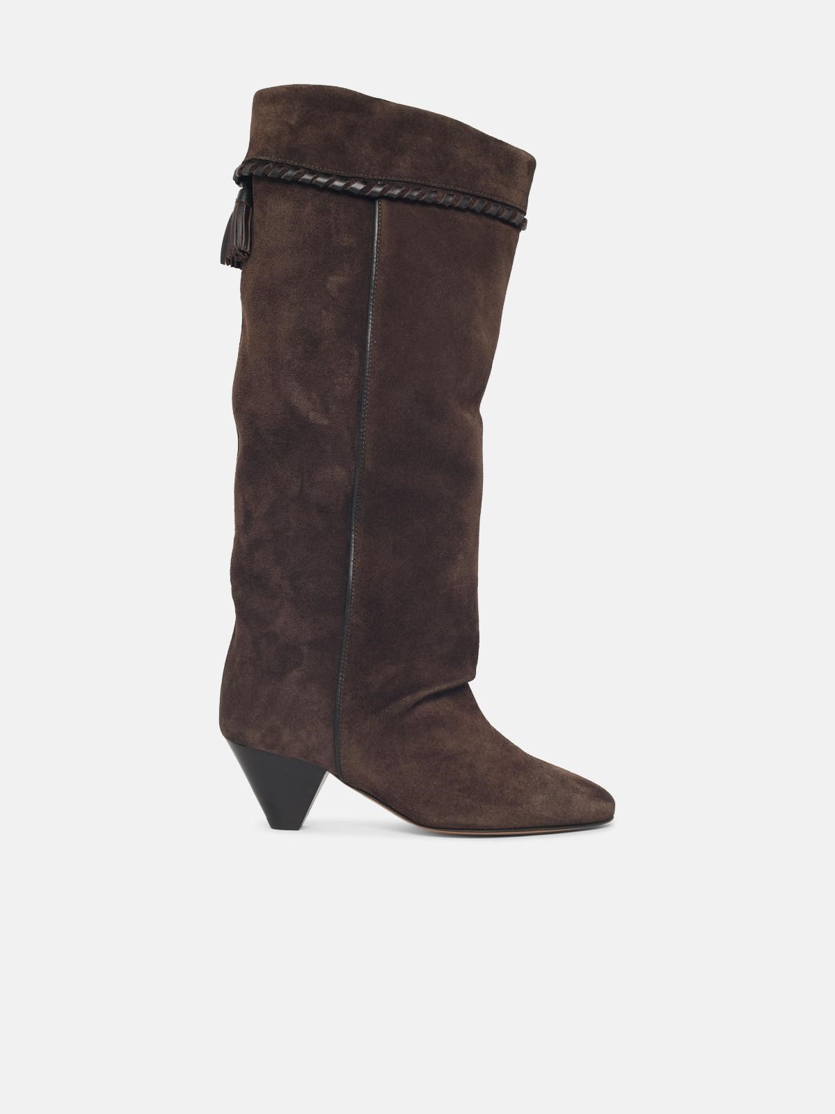 Isabel Marant 'elita' High Boots In Brown Suede