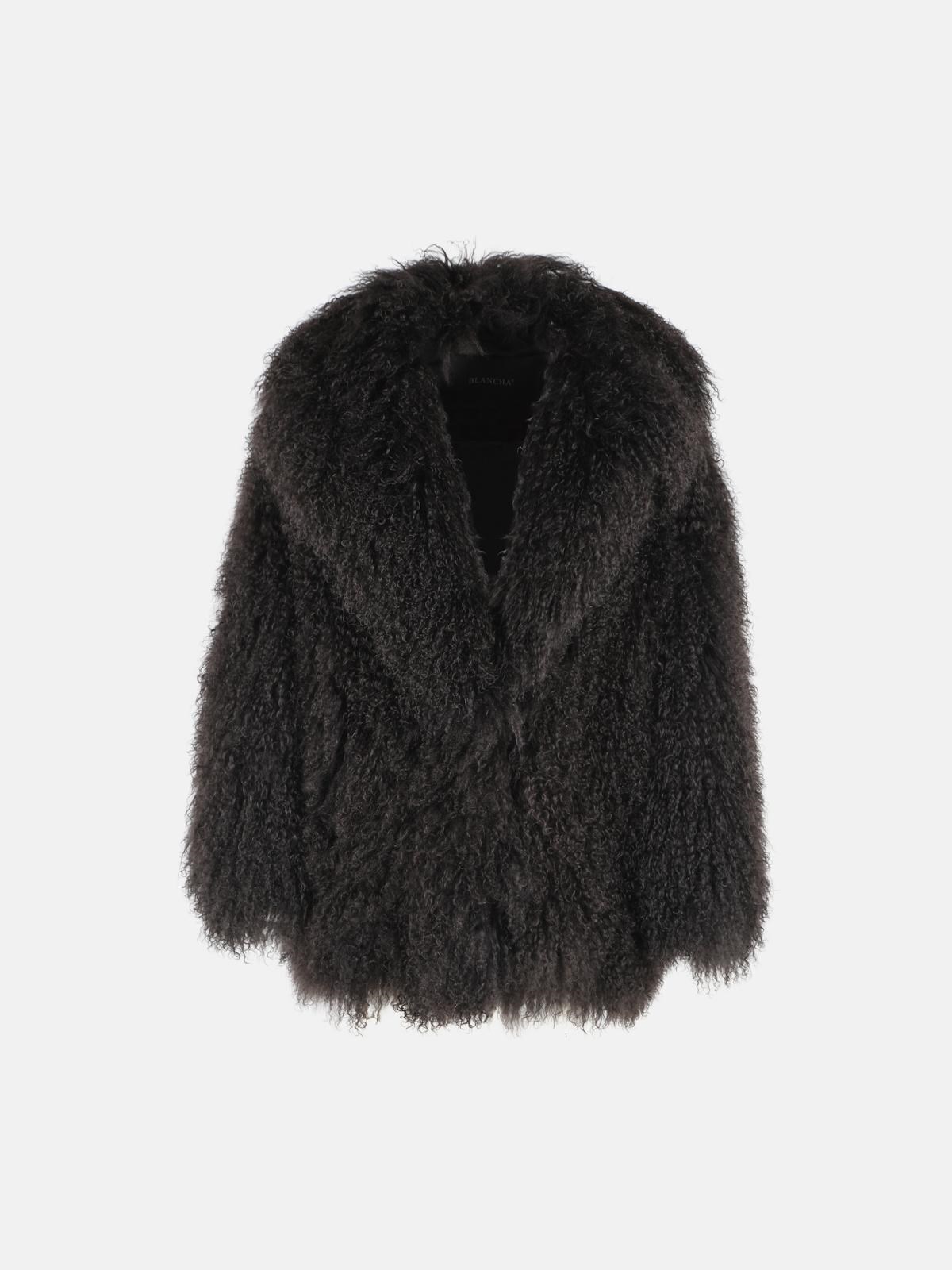 Blancha Brown Mongolia Fur Coat
