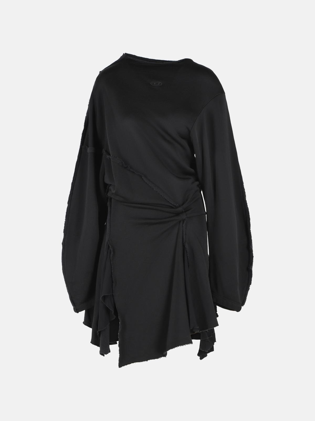 DIESEL 'D-Ranya' Mini Dress In Misot Rayon And Black Cotton