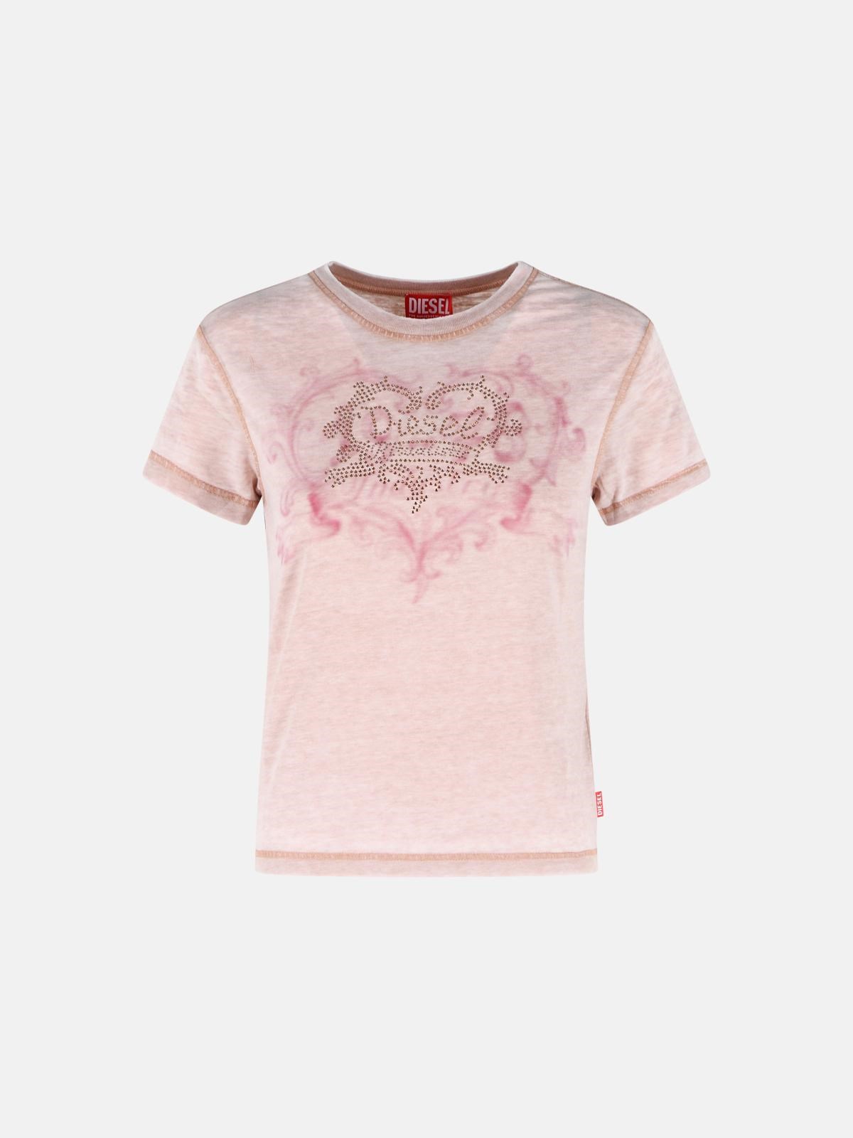 DIESEL 'Ila' Pink Cotton Blend T-Shirt