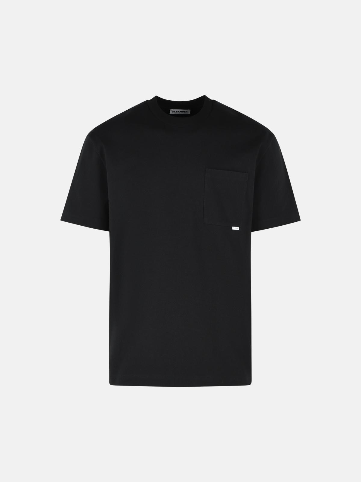 JIL SANDER Black Cotton T-Shirt