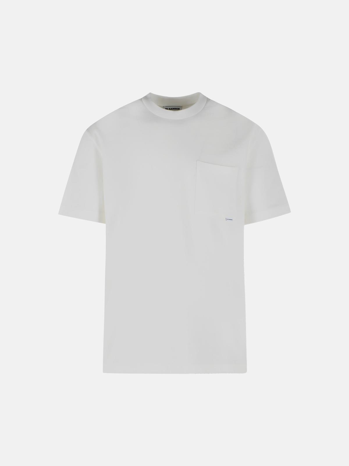 JIL SANDER Black Cotton T-Shirt　JIL SANDER ブラック コットン T シャツ JIL