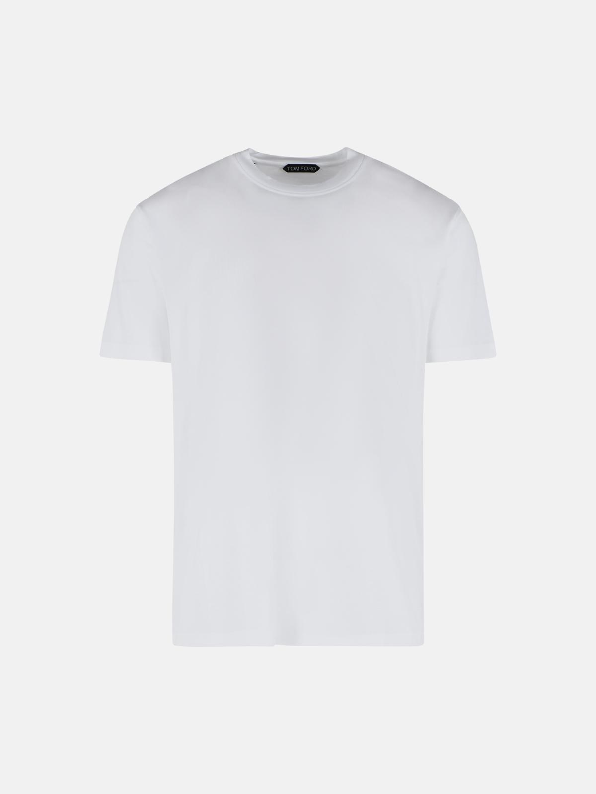TOM FORD Lyocell And White Cotton T-Shirt　TOM FORD リヨセル＆ホワイトコットン Tシャツ TOM