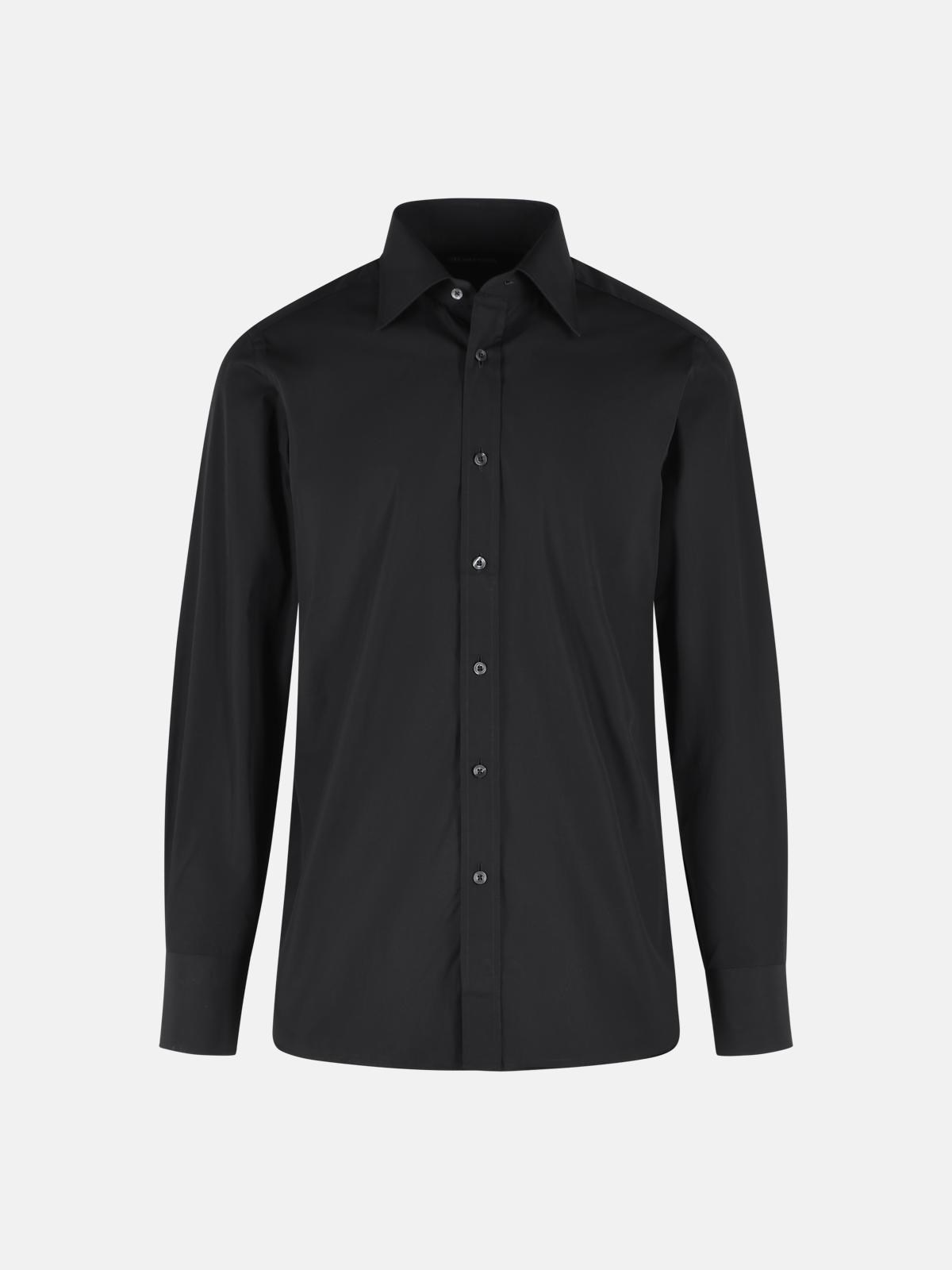 TOM FORD 'Slim' Black Cotton Shirt　TOM FORD スリム ブラック コットン シャツ TOM