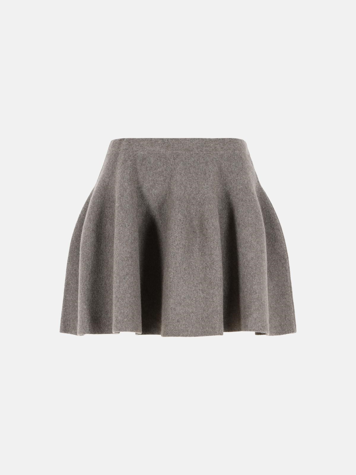 Lisa Yang 'wren' Mini Skirt In Beige Truffle Cashmere