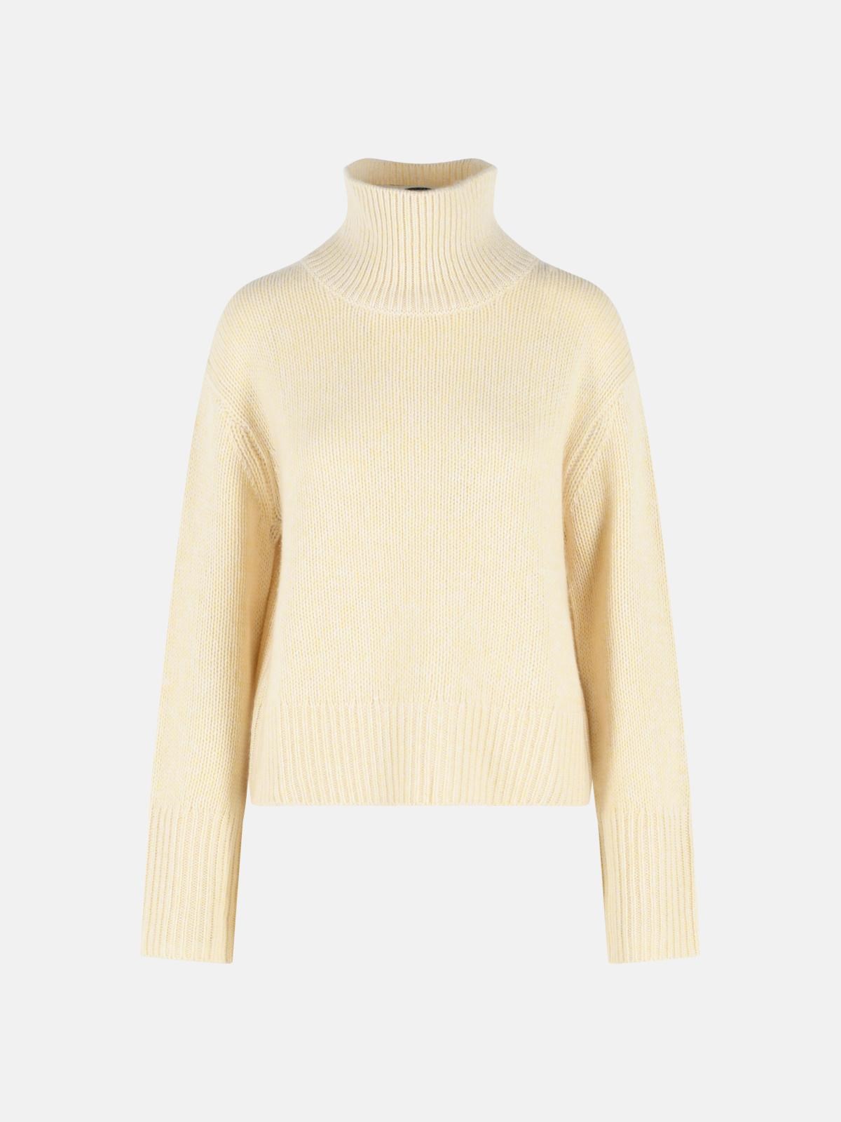Lisa Yang 'femi' Yellow Cashmere Turtleneck Sweater