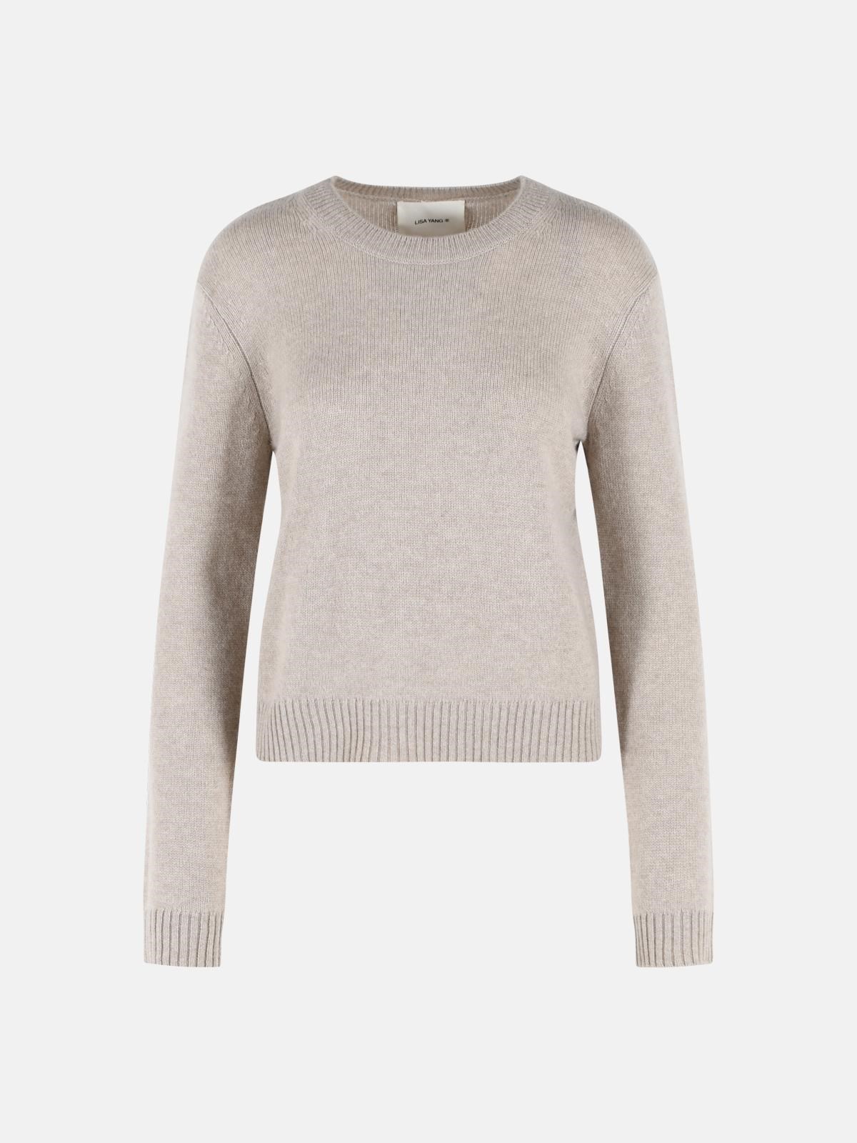 Lisa Yang 'mable' Beige Cashmere Sweater In Sand