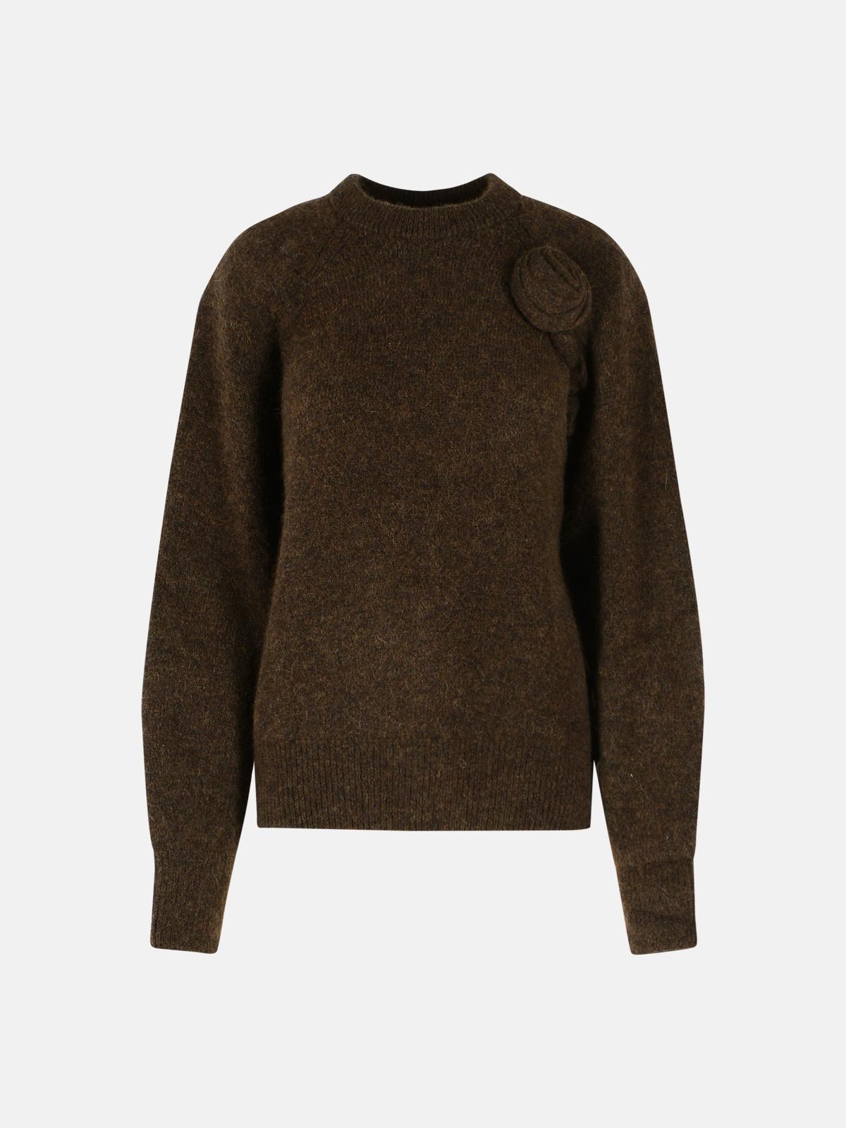 ROTATE Brown Alpaca Blend Sweater