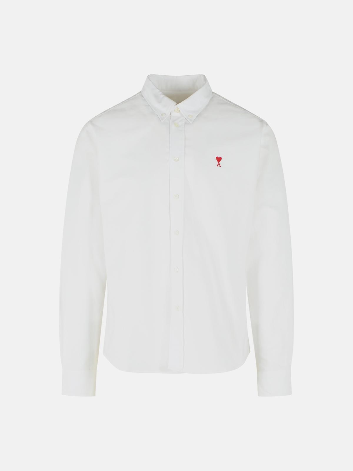 AMI PARIS 'Ami De Caur' White Cotton Shirt