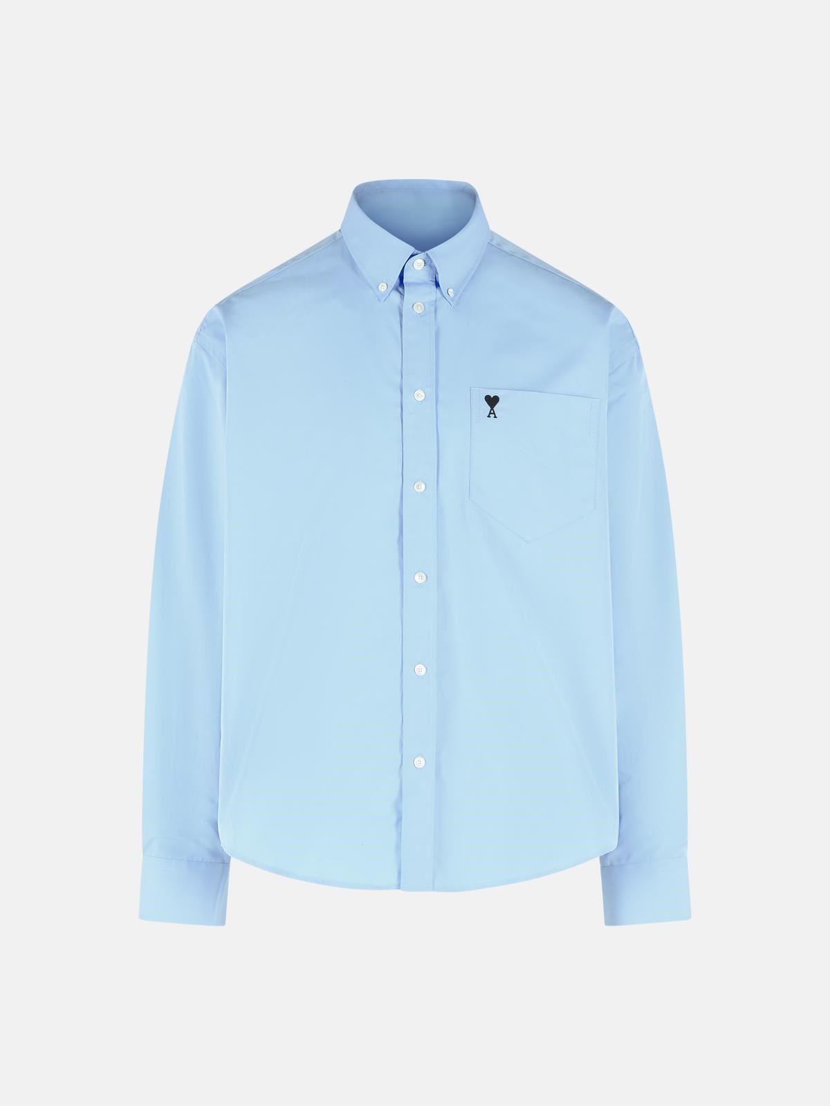 AMI PARIS 'Boxy' Light Blue Cotton Shirt