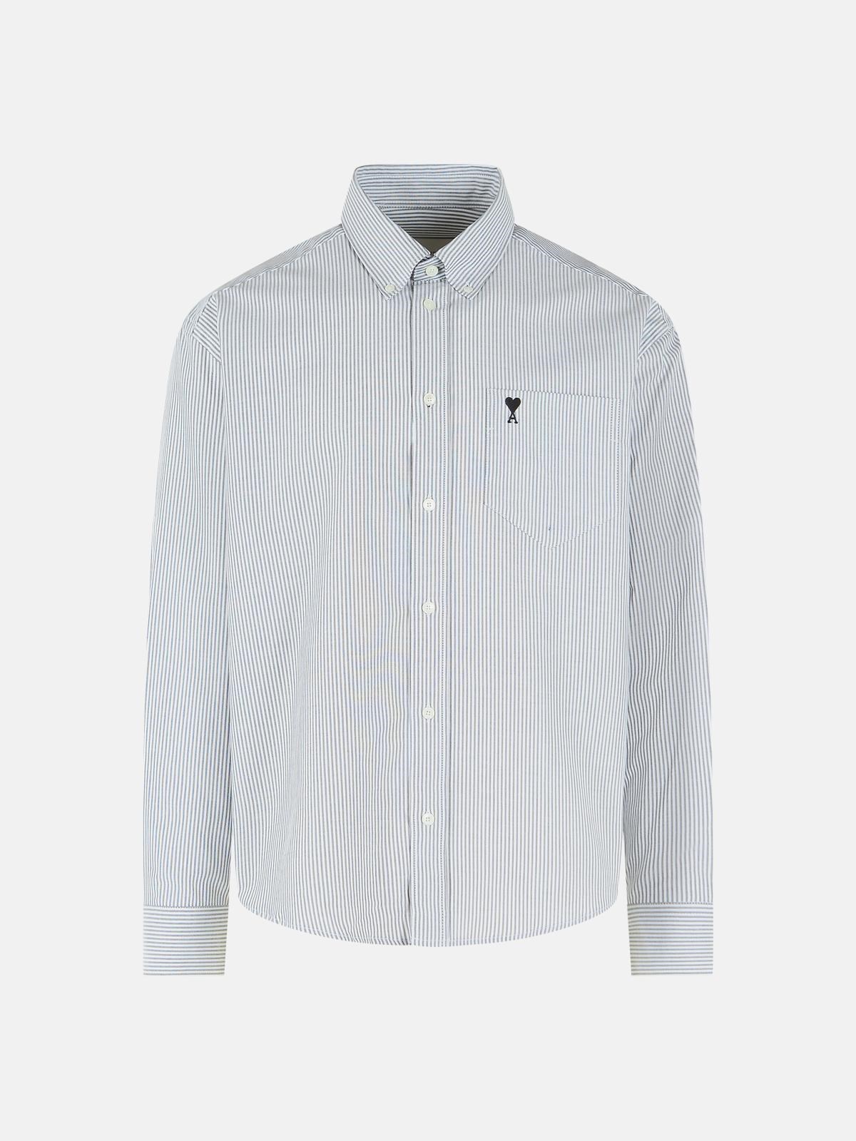 AMI PARIS 'Ami De Caur' Black And White Cotton Shirt