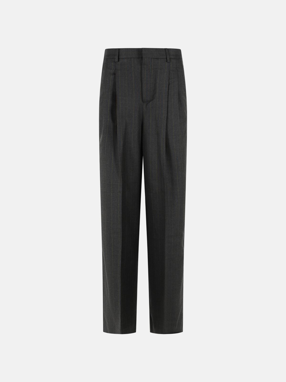 AMI PARIS Black Virgin Wool Trousers
