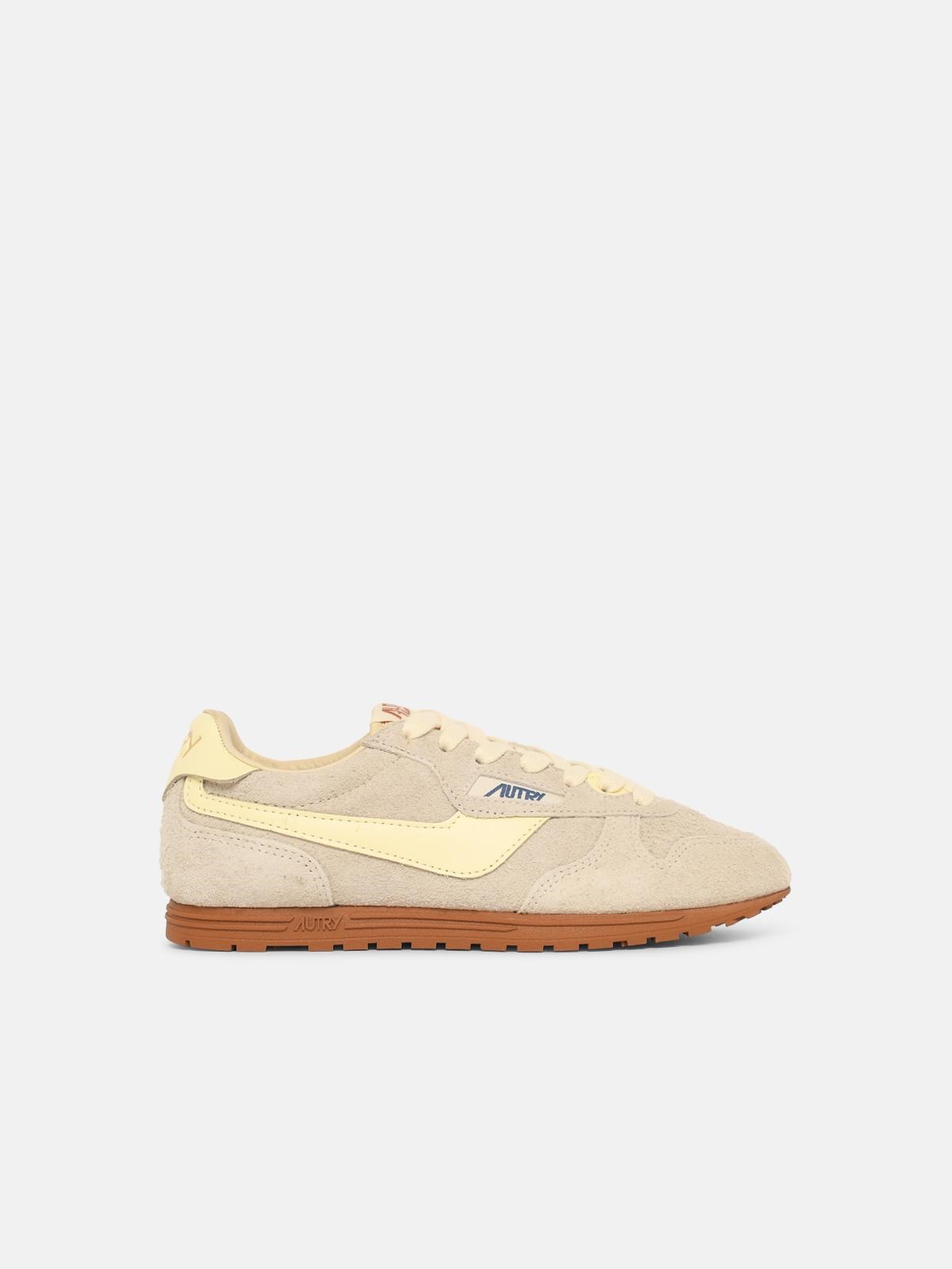 Autry 'windspin Low' Beige Suede Sneakers