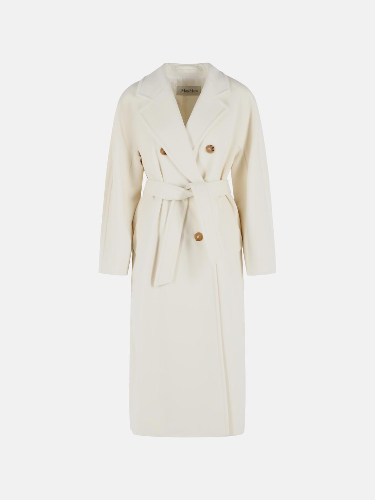 MAX MARA Madame' Virgin Wool And White Cashmere Coat