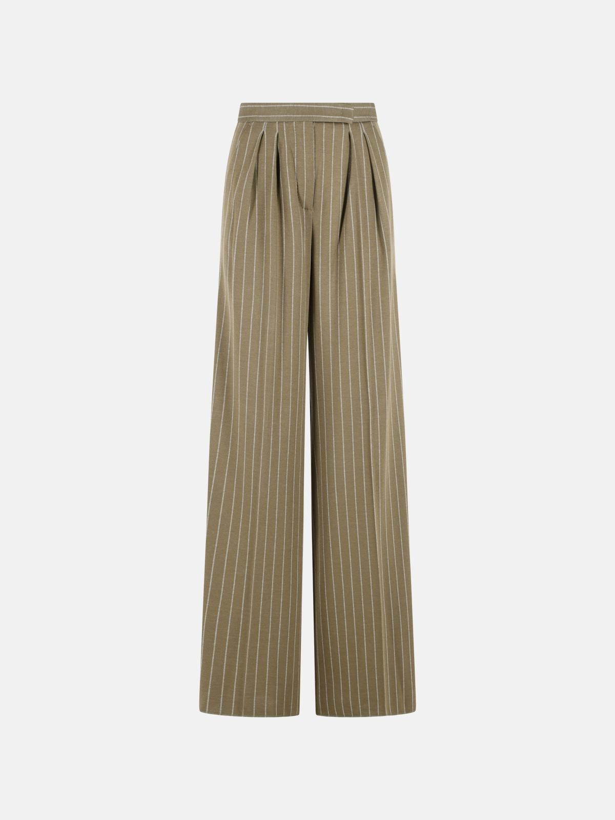 Max Mara 'rio' Green Virgin Wool Blend Pants