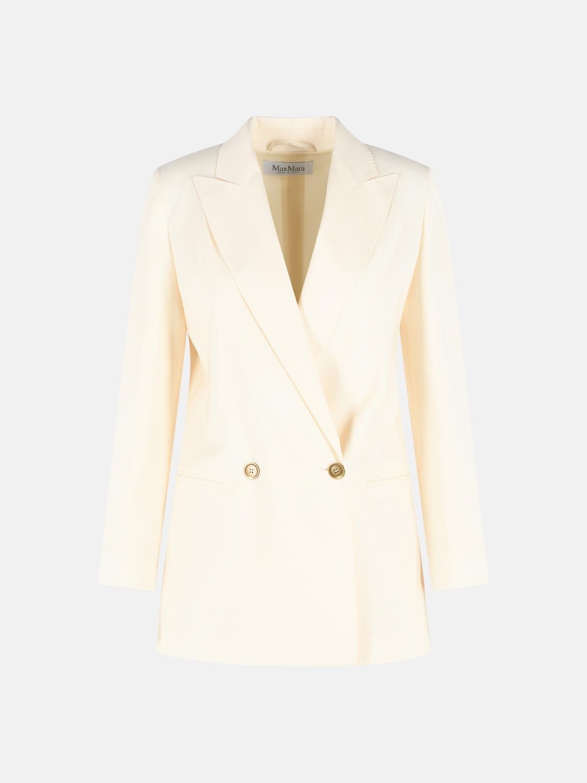 Max Mara 'bikini' Ivory White Virgin Wool Blazer