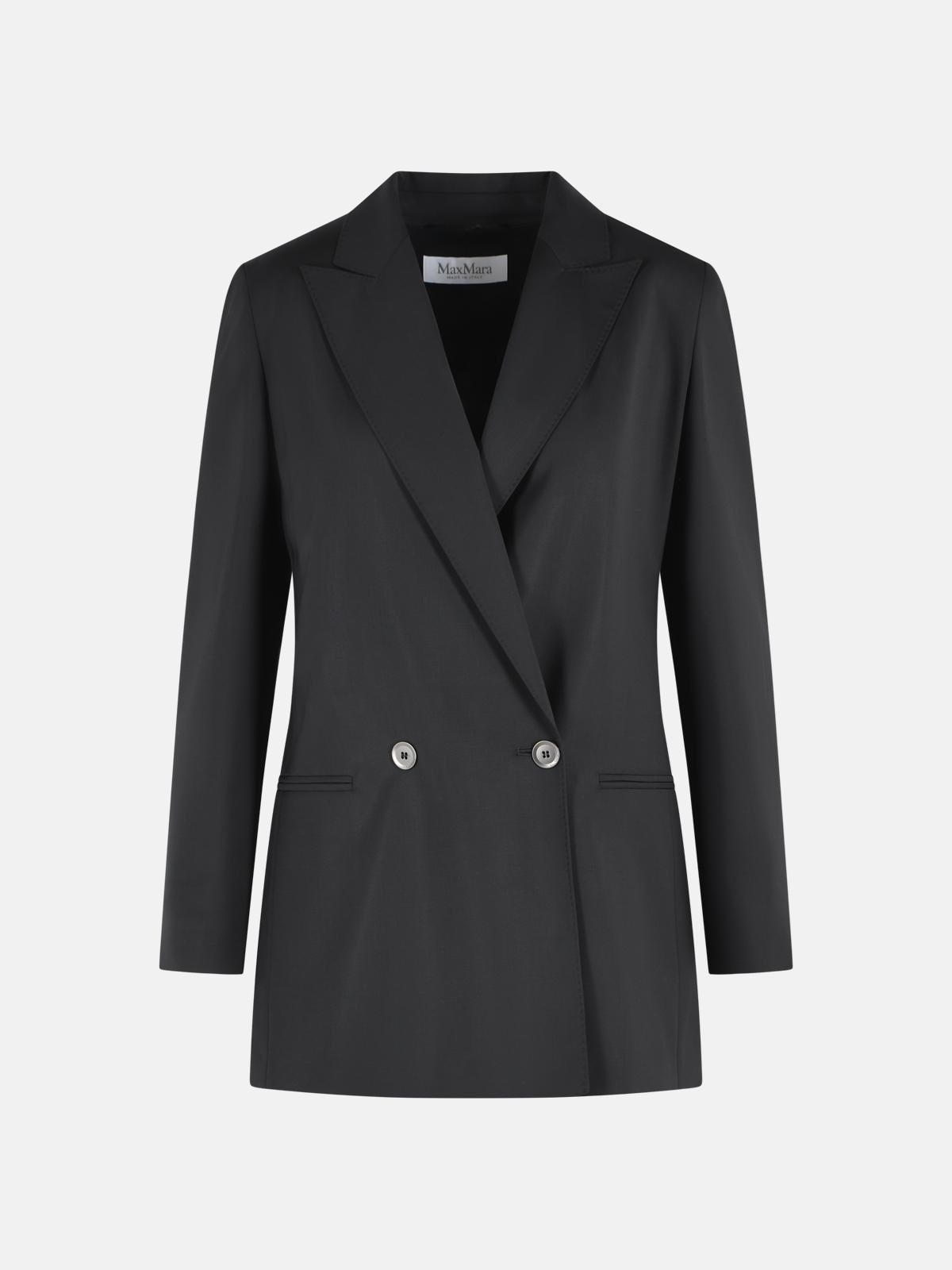 MAX MARA 'Bikini' Black Virgin Wool Blazer