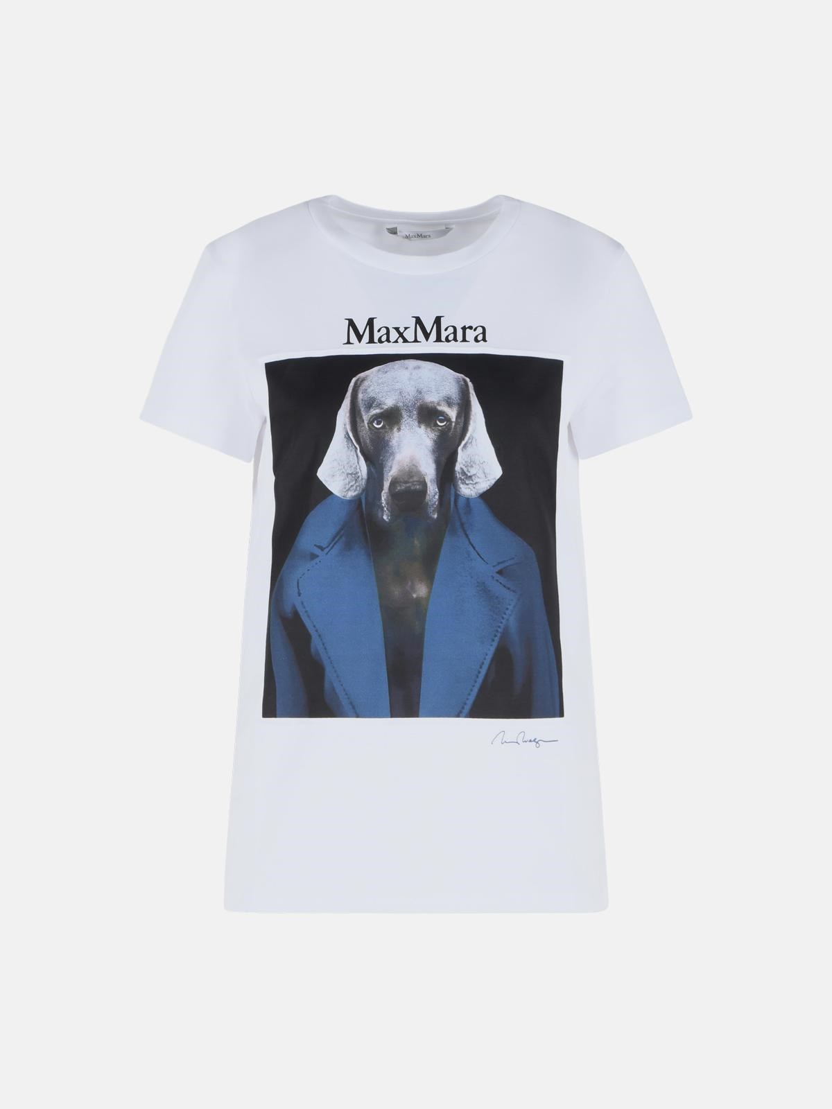 MAX MARA 'Calca' White Cotton T-Shirt