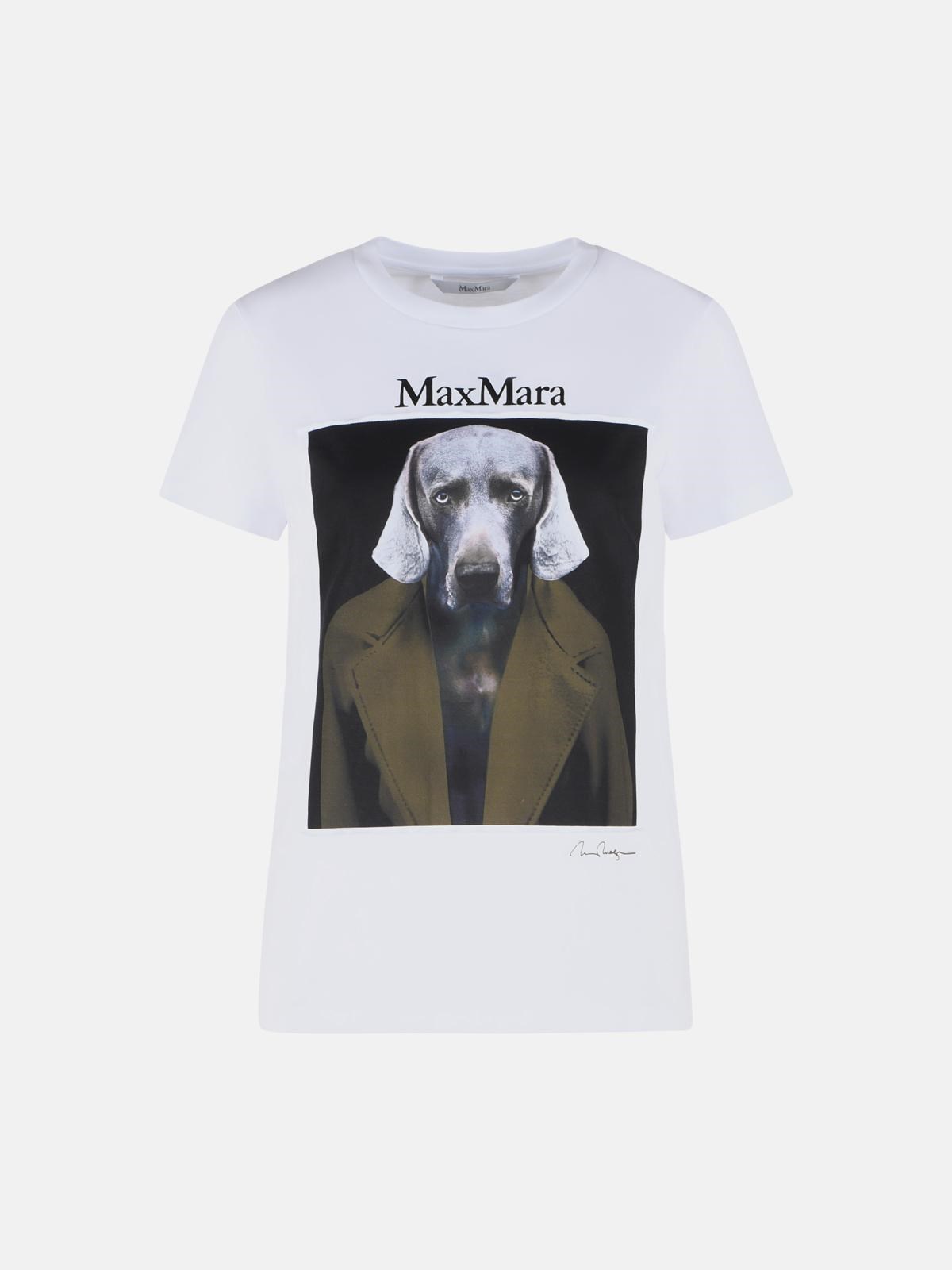 Max Mara 'calca' White Cotton Sweater In Green