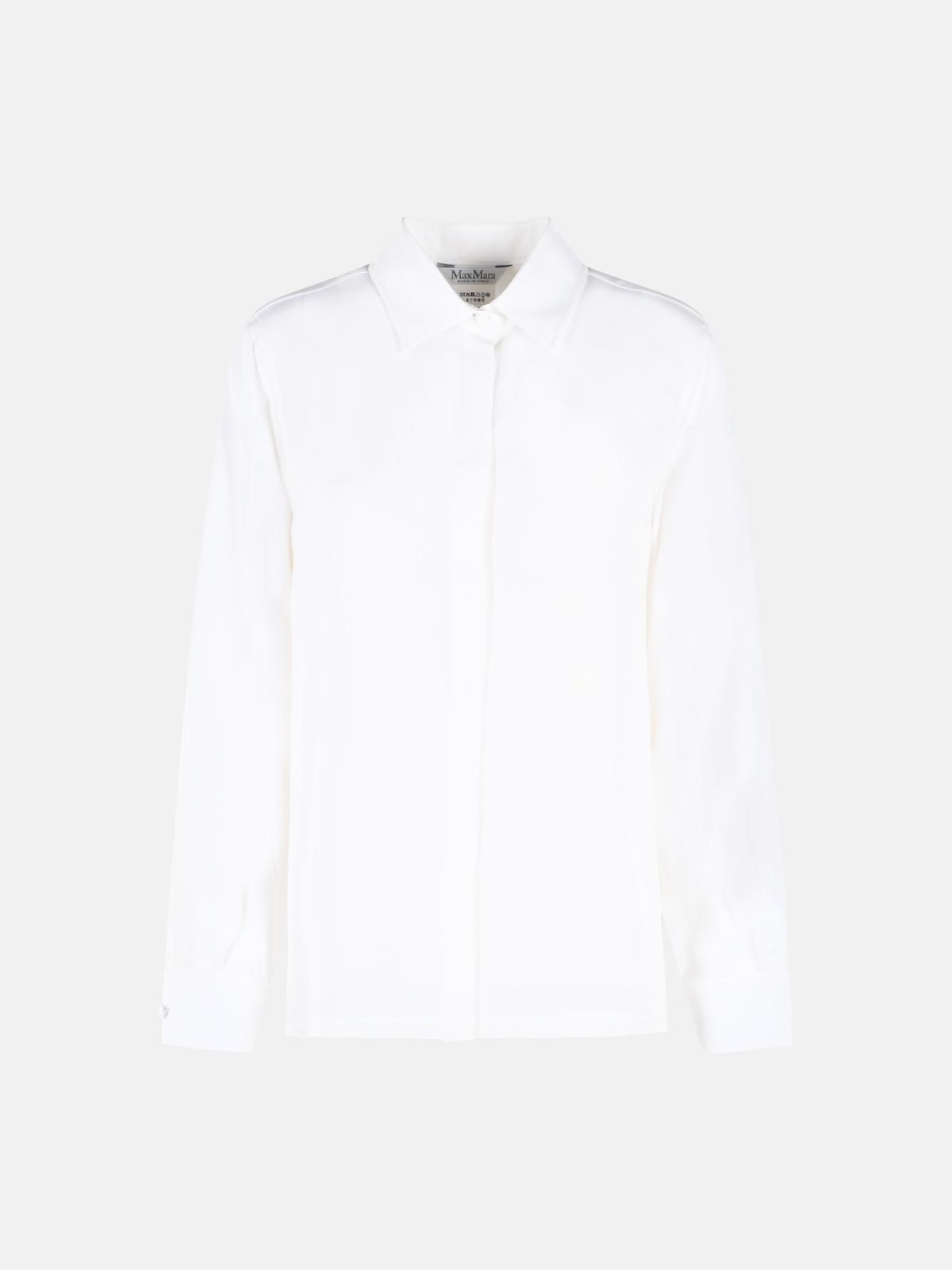 MAX MARA 'Geranio' White Silk Shirt