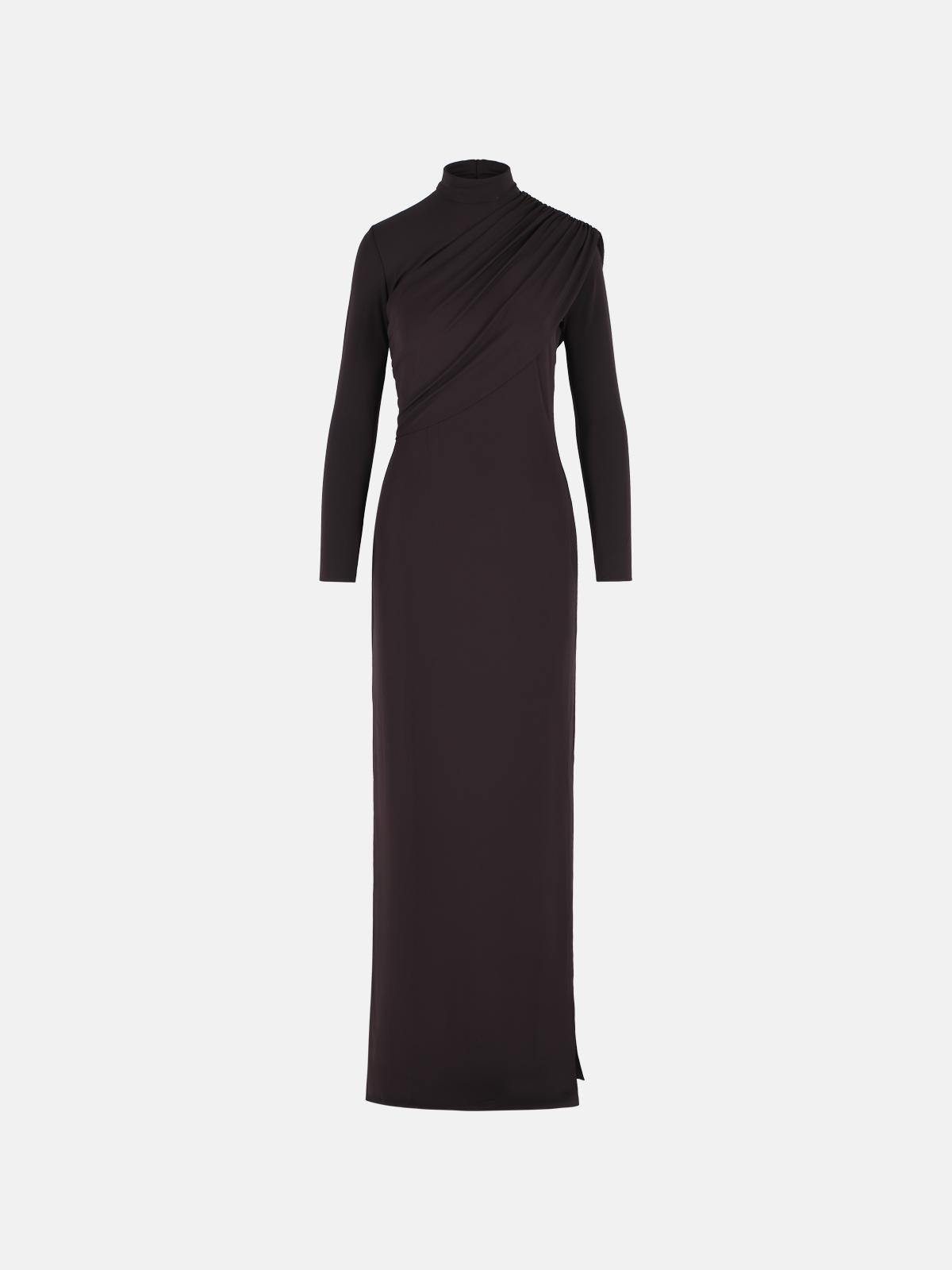 Courrèges 'twist' 'burnt Red' Burgundy Viscose Maxi Dress In Bordeaux
