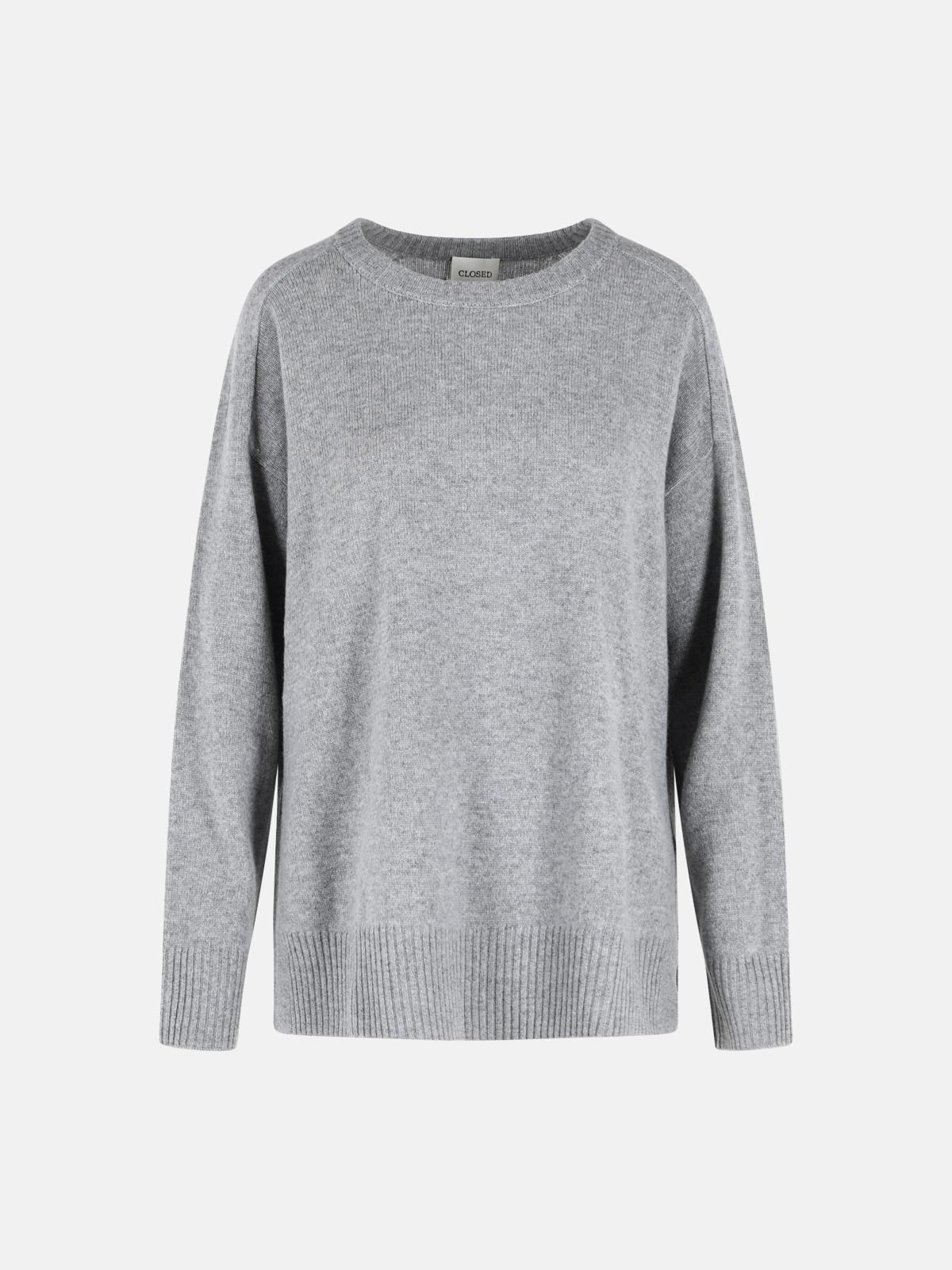 Closed Long-sleeved Sweater In Gray