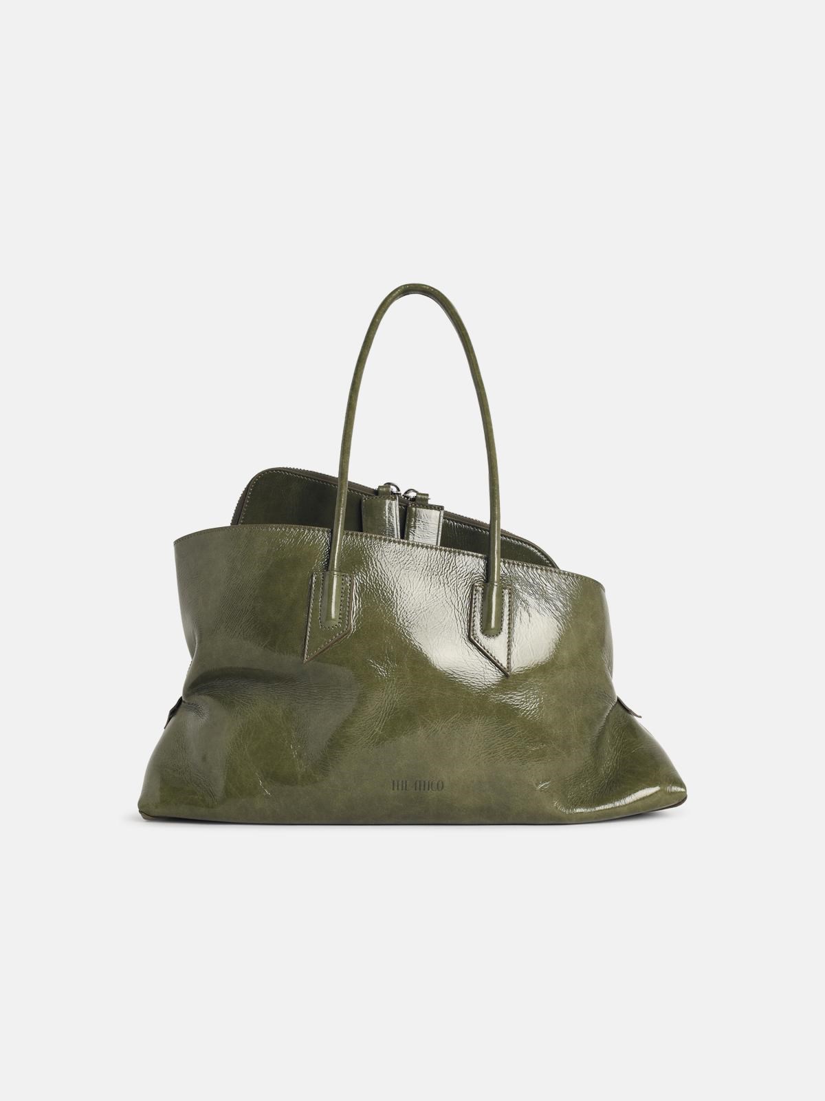 THE ATTICO Medium 'La Passeggiata' Green Leather Bag