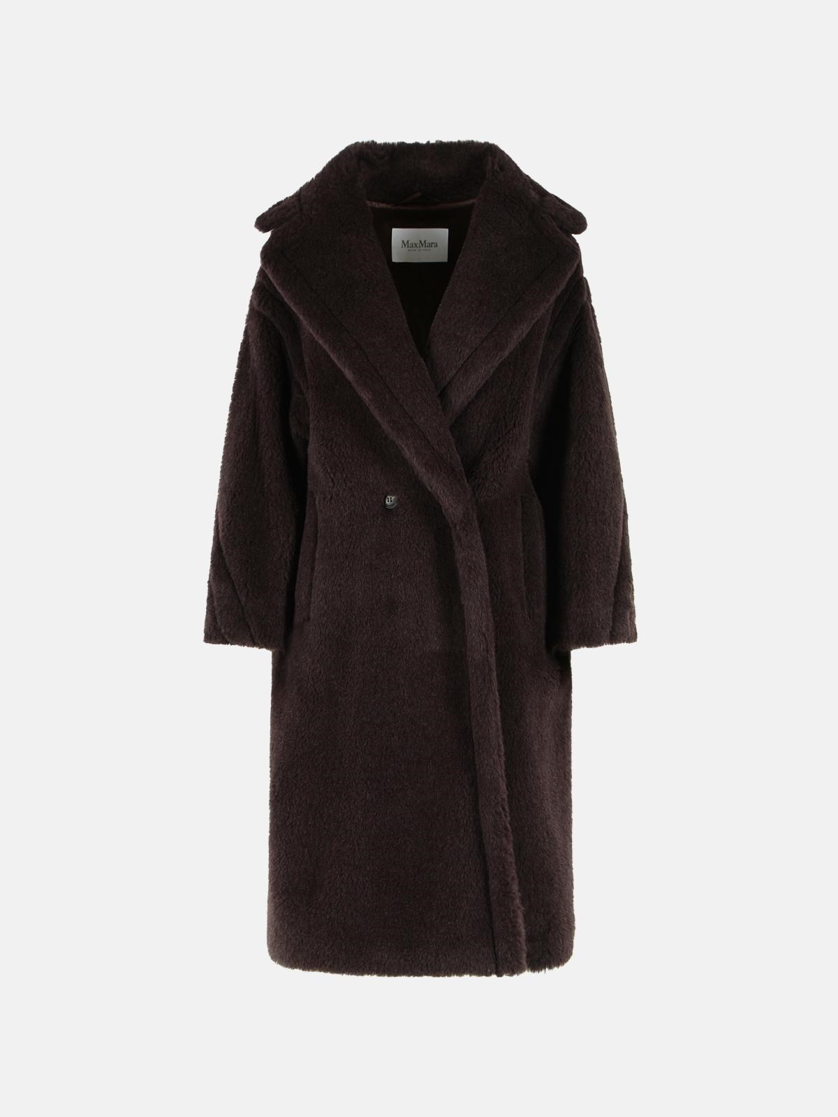 MAX MARA 'Tedgirl' Dark Brown Alpaca Blend Coat