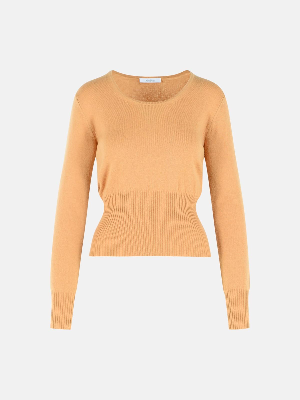 MAX MARA 'Vetta' Wool And Brown Cashmere Yarn Sweater