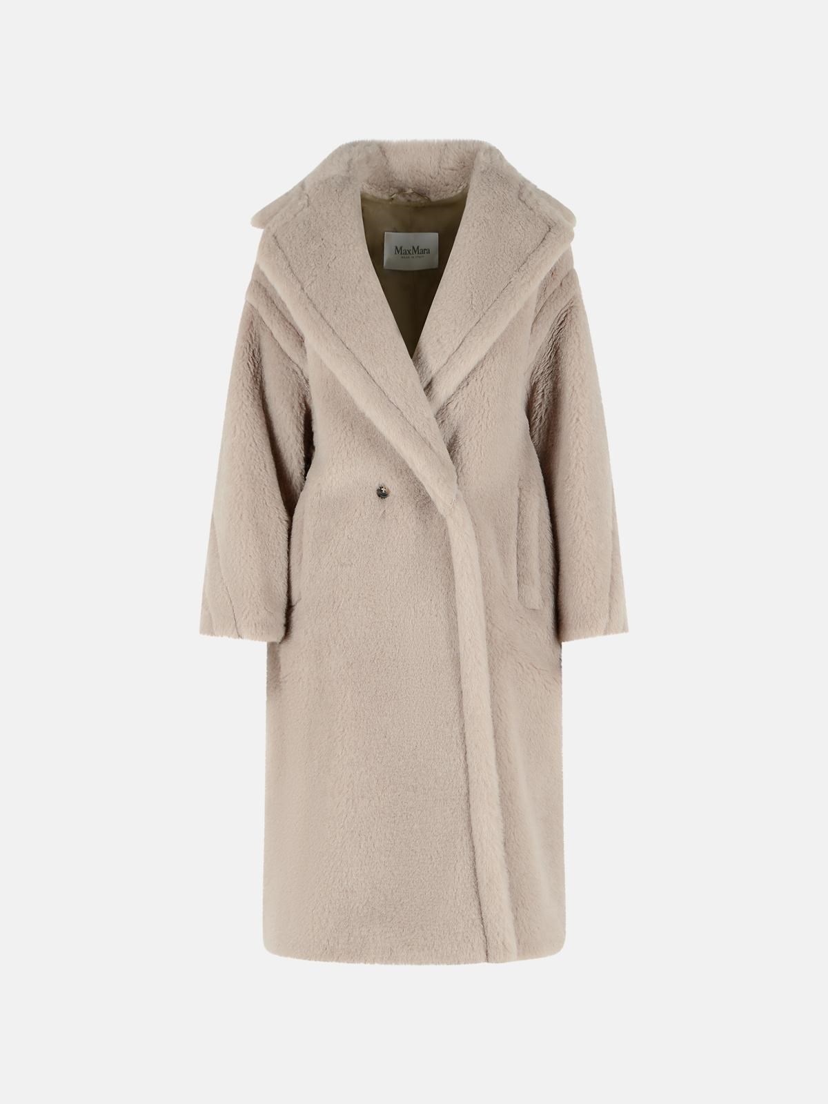 MAX MARA 'Tedgirl' Beige Alpaca And Wool Coat