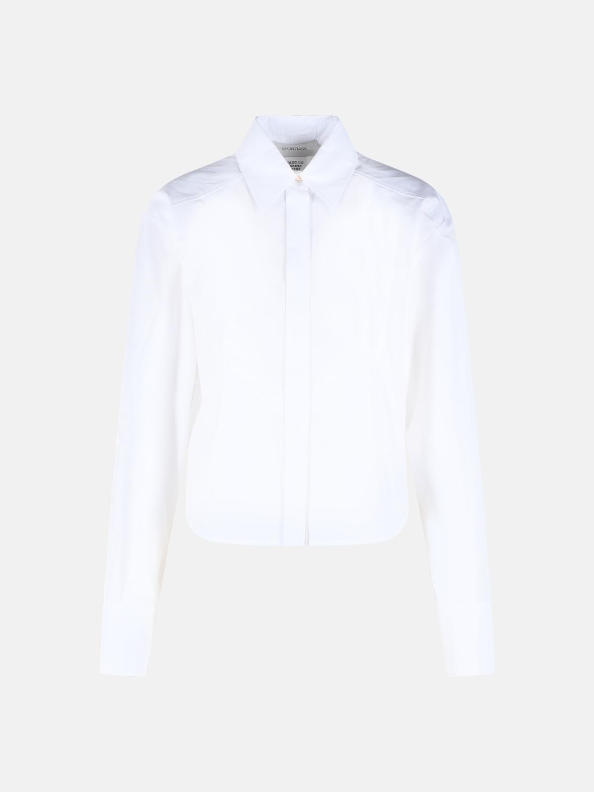 Sportmax 'virgola' White Cotton Shirt
