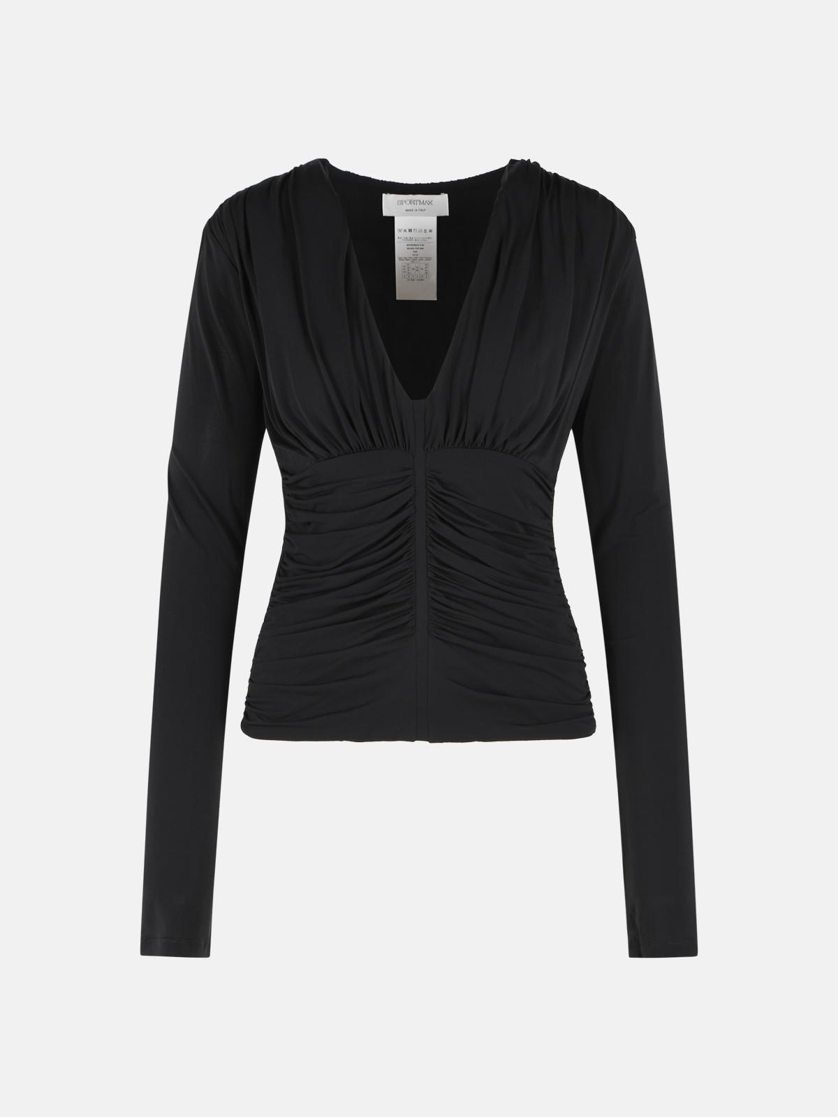 Sportmax 'beato' Black Viscose Top