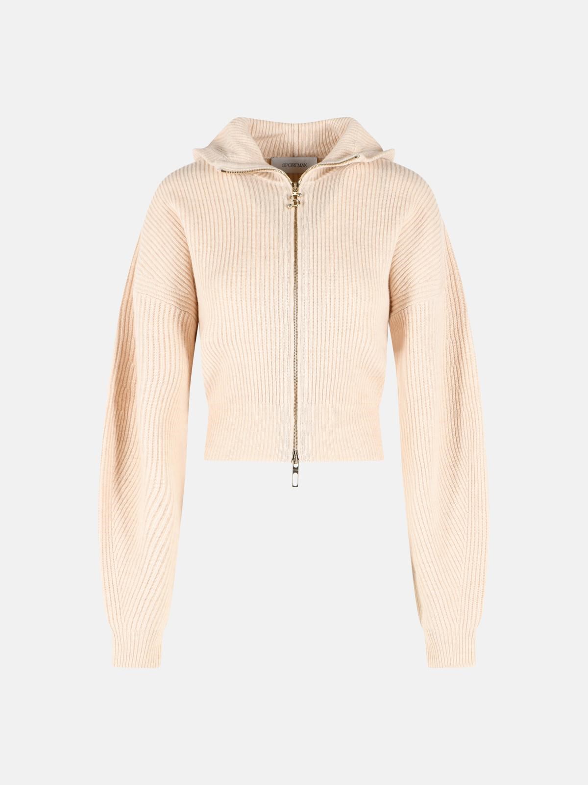 SPORTMAX 'Balco' Ivory Wool And Cashmere Cardigan