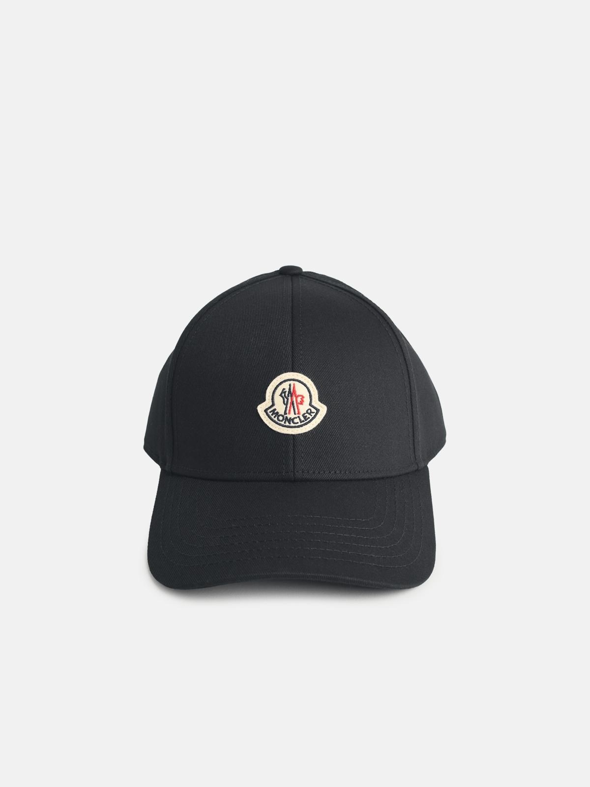 MONCLER Black Cotton Cap　MONCLER ブラック コットン キャップ MONCLER