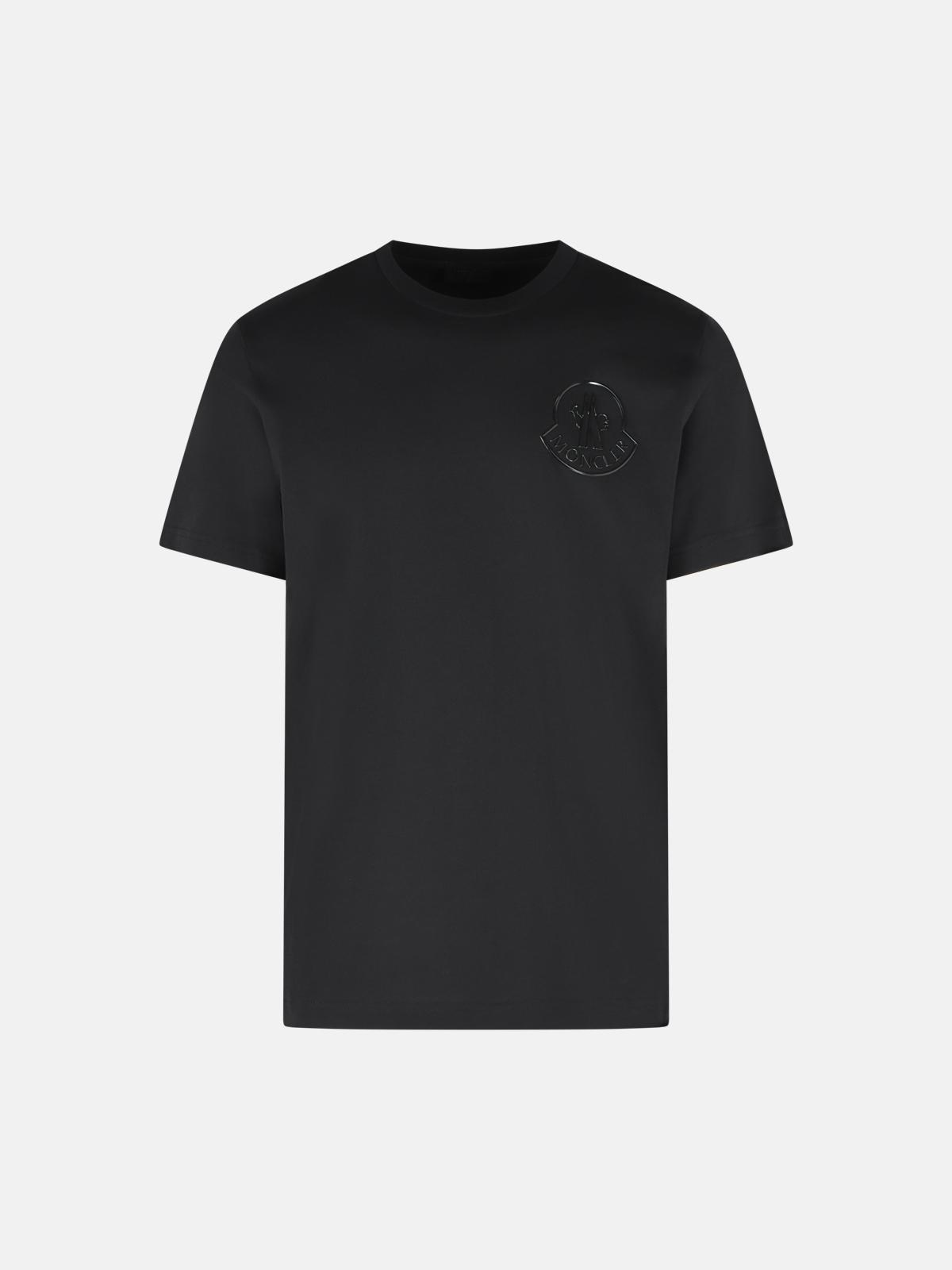 Moncler Black Cotton T-shirt
