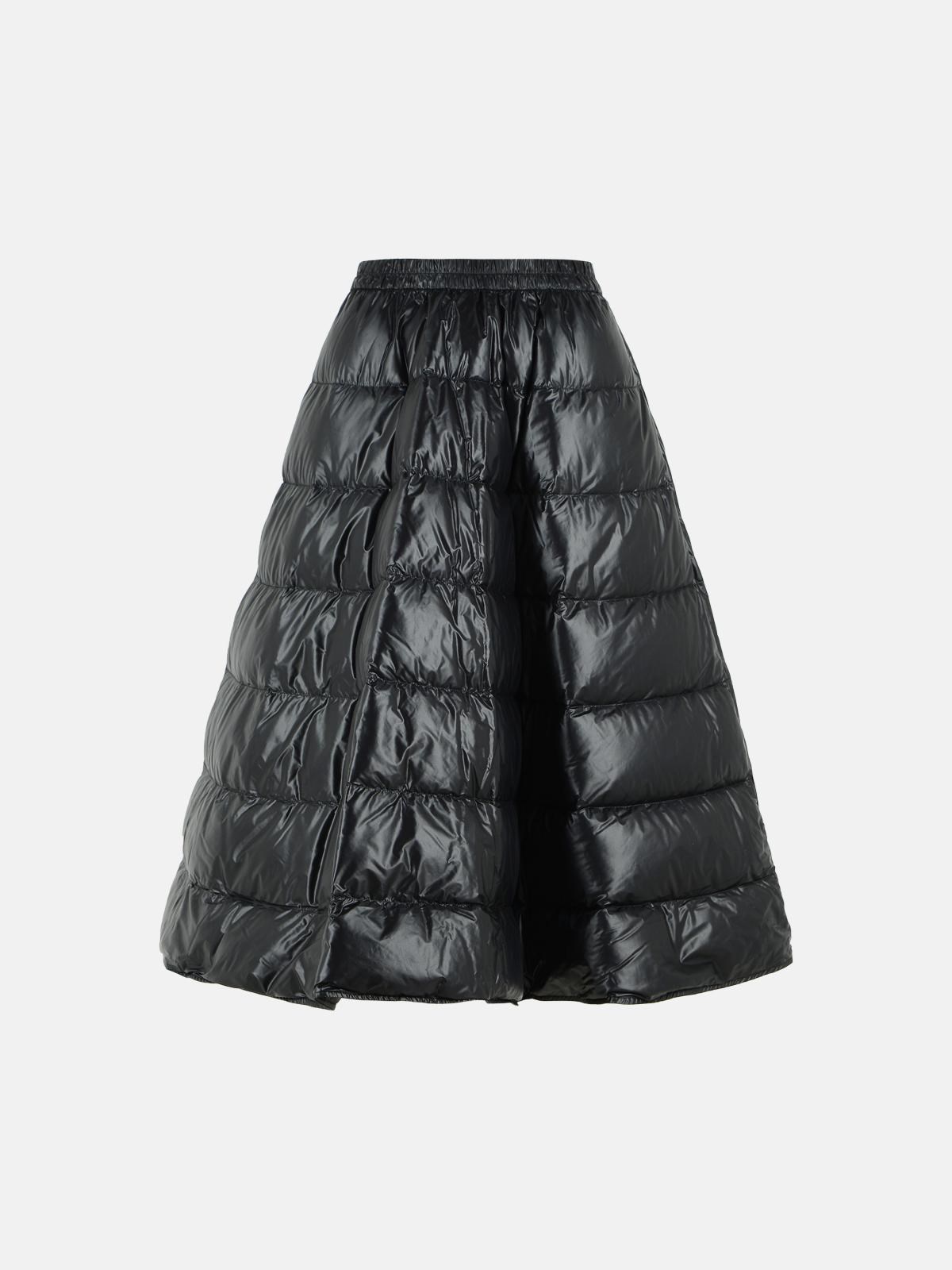 MONCLER Padded Midi Skirt In Black Polyamide