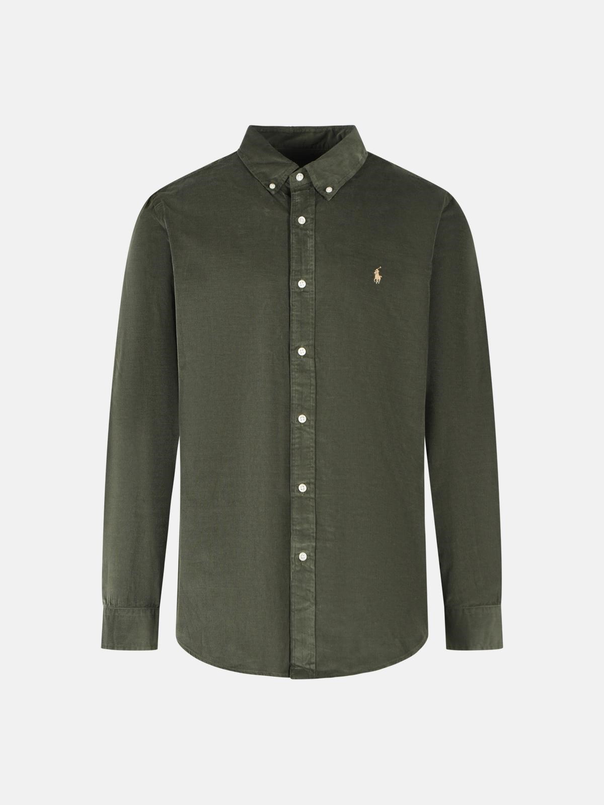 POLO RALPH LAUREN 'Corduroy' Green Cotton Shirt