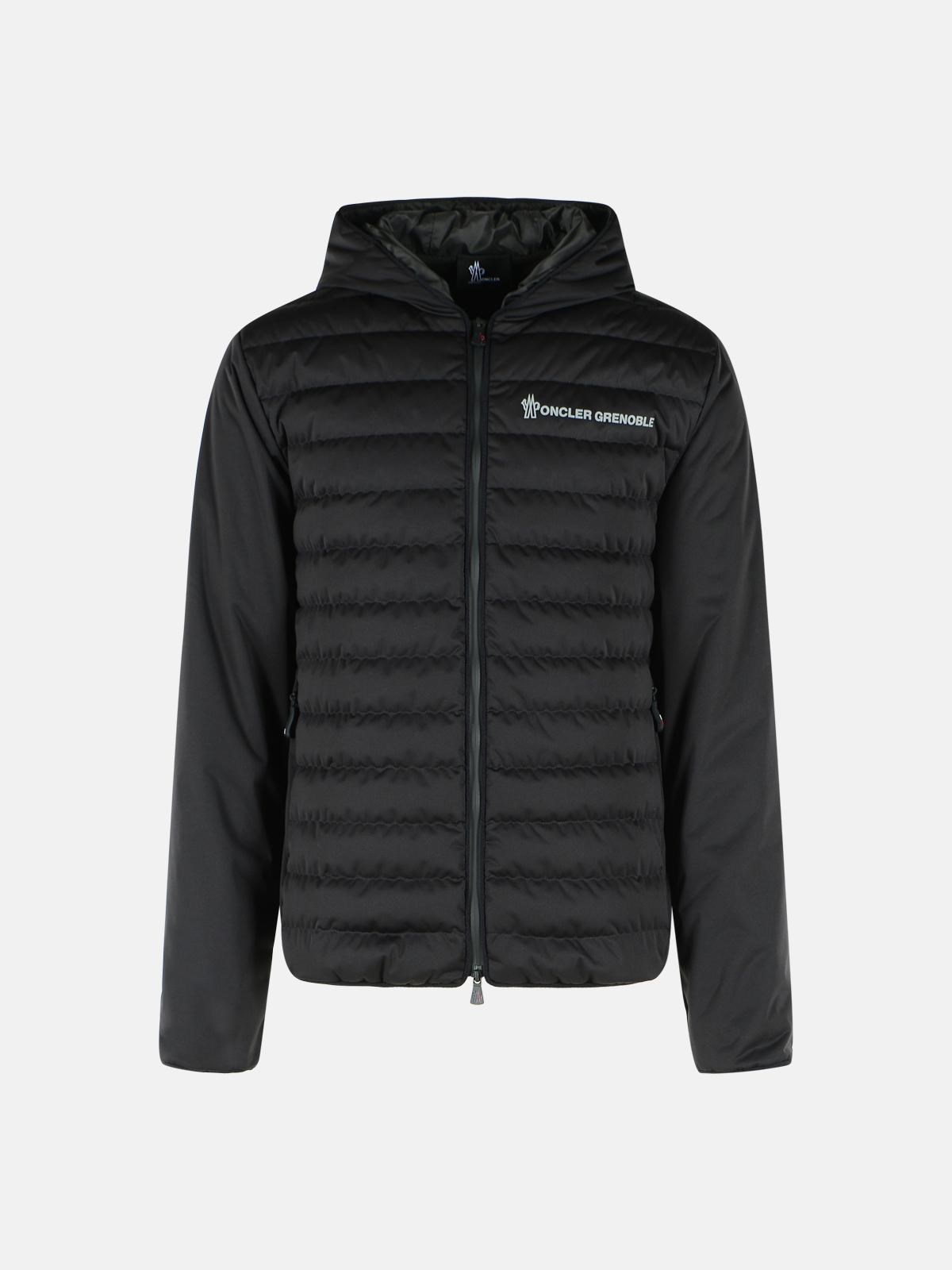 MONCLER GRENOBLE Black Polyester Padded Sweatshirt With Zip