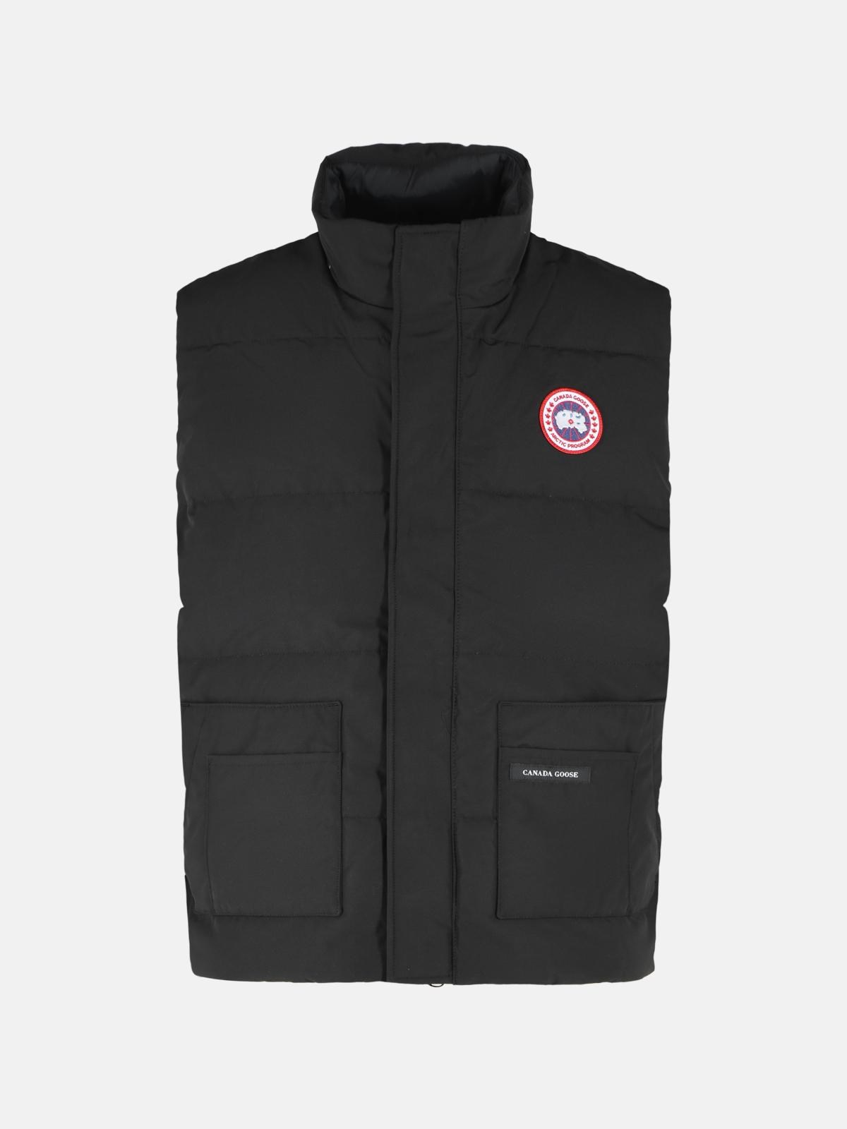 CANADA GOOSE 'Legacy Freestyle' Vest In Polyester And Black Cotton Ble　CANADA GOOSE 'Legacy Freestyle' ベスト ポリエステルとブラックコットンブレ CANADA