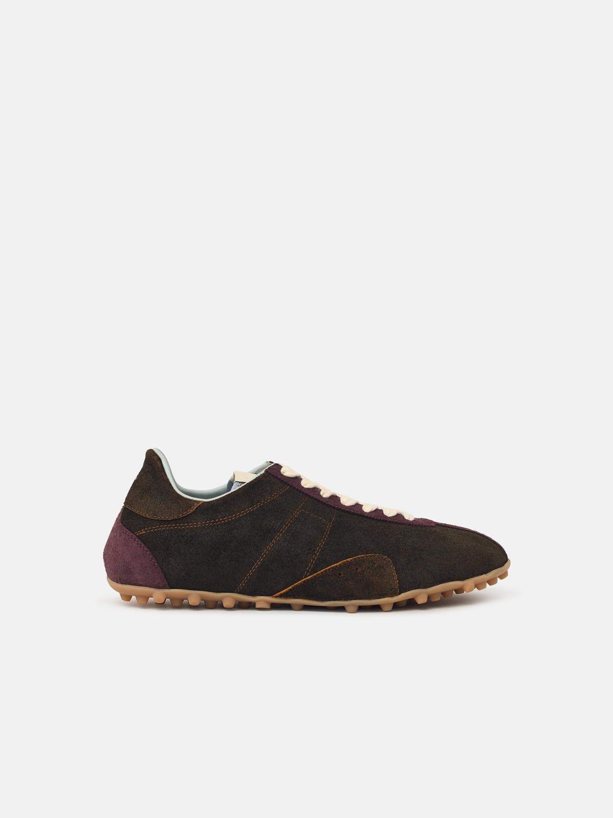 MAISON MARGIELA 'Sprinters' Brown Suede Sneakers