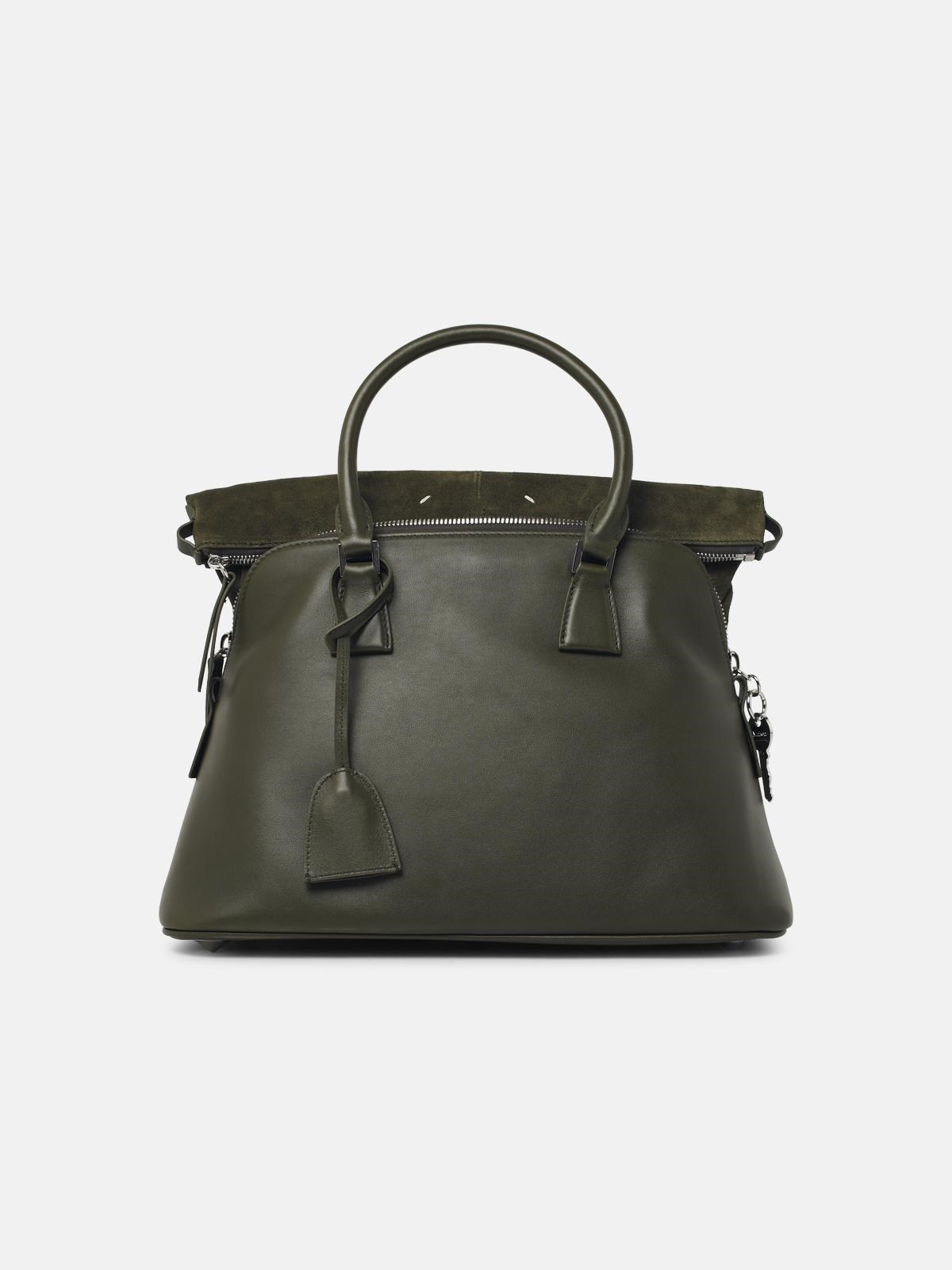 MAISON MARGIELA Medium '5Ac Soft' Green Leather Bag