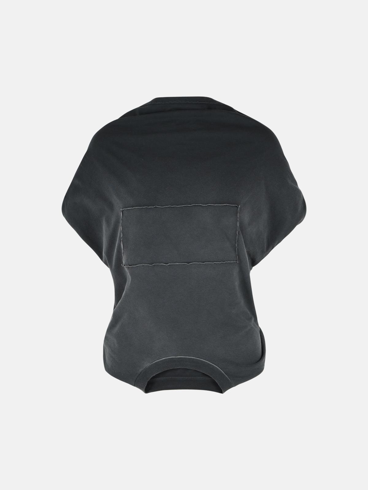 MAISON MARGIELA 'Twisted' Dark Grey Cotton T-Shirt