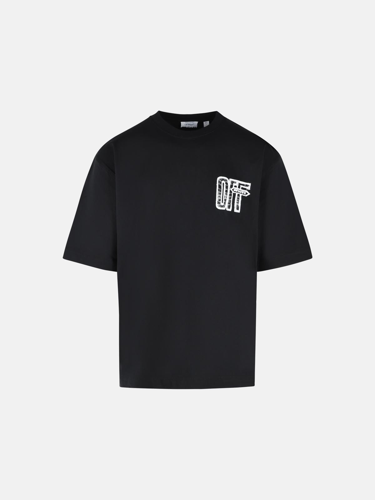 Off-white 'motion Arrow' Black Cotton T-shirt