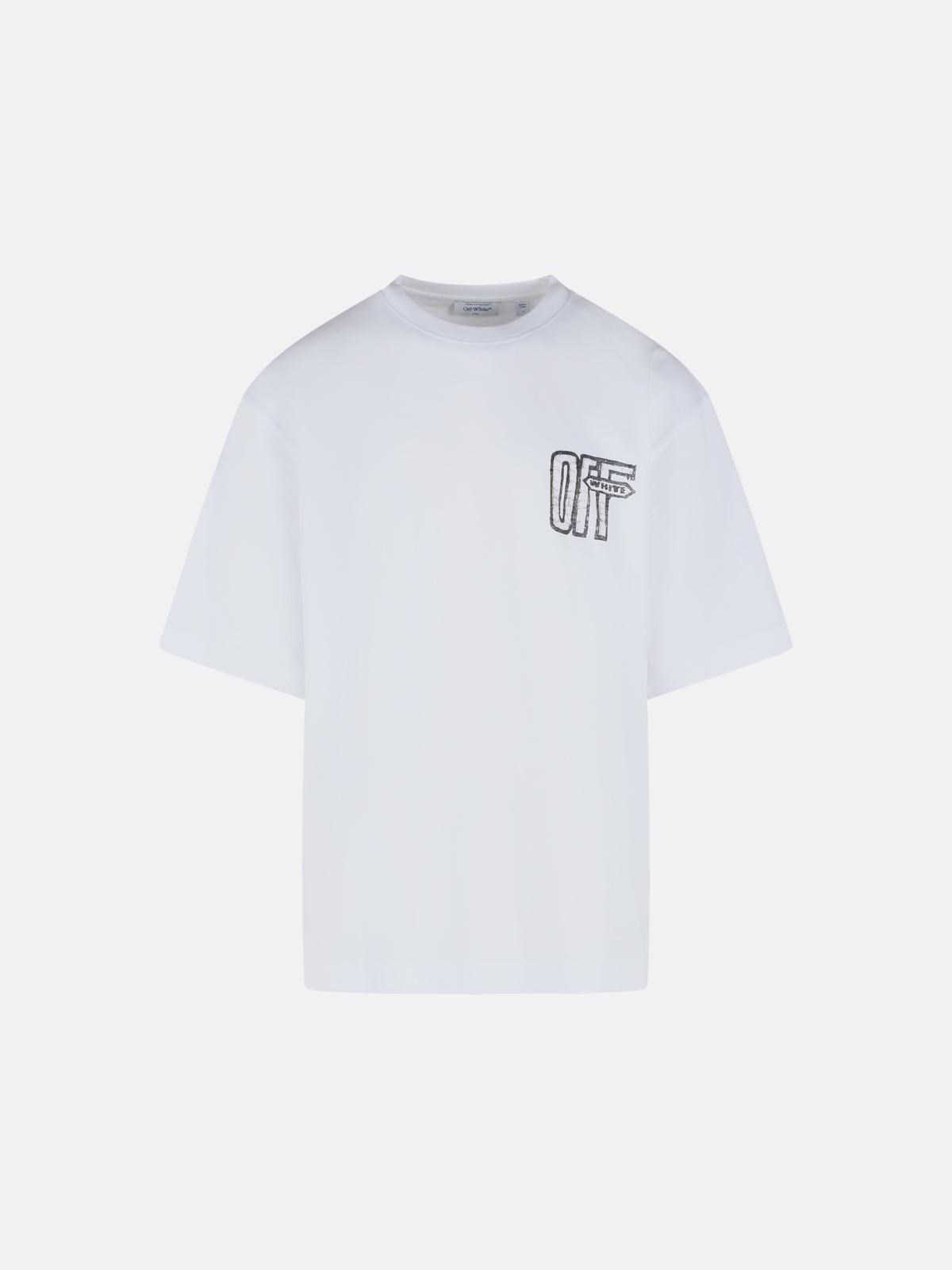 Off-white 'motion Arrow' White Cotton T-shirt